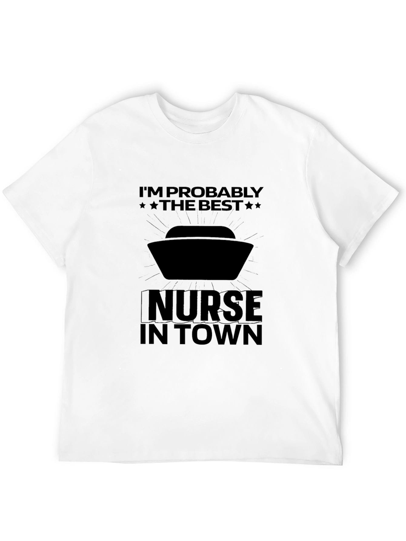 Black Best Nurse in Town Graphic Tee view 12