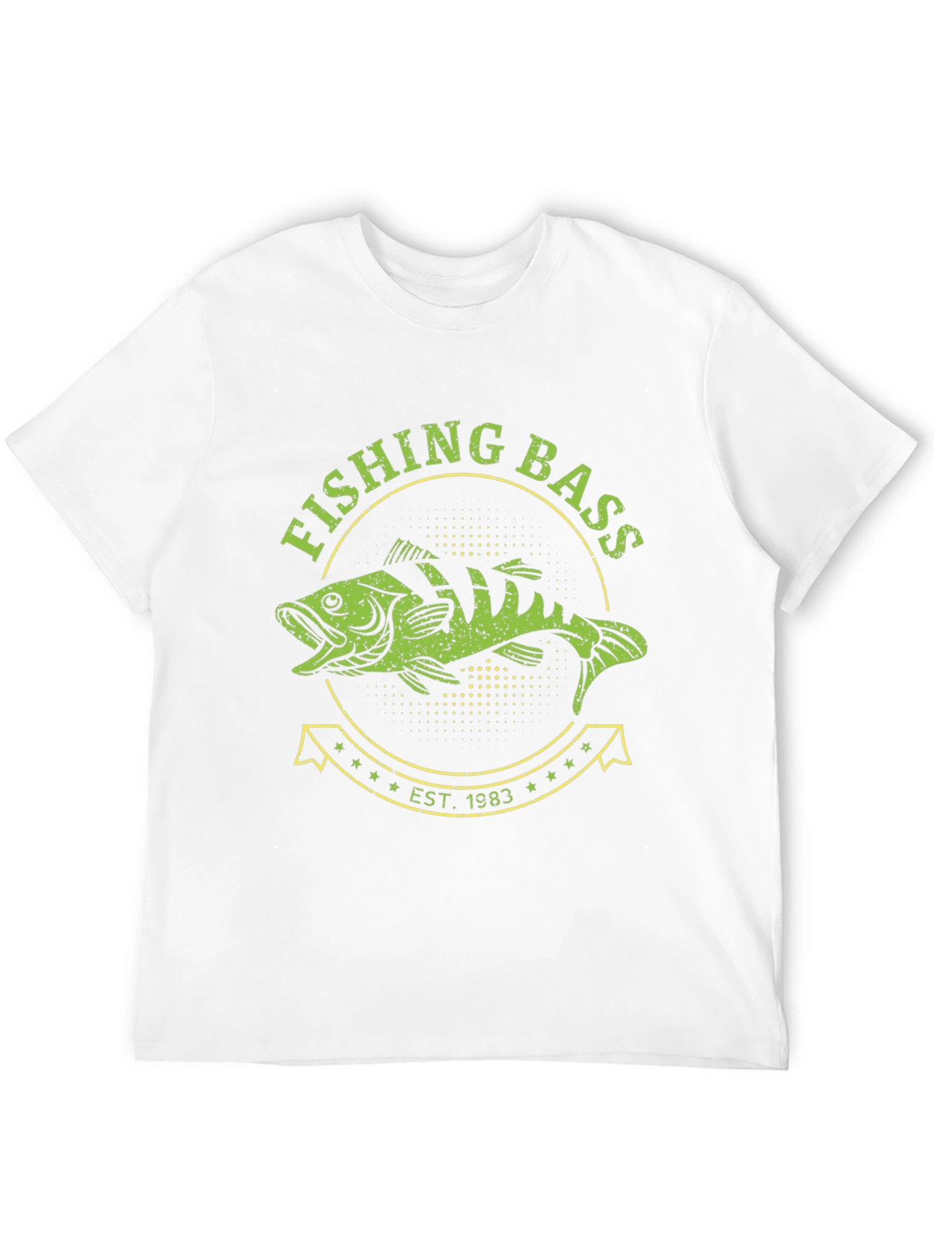 Black Fishing Bass Est. 1983 Black T-Shirt view 12