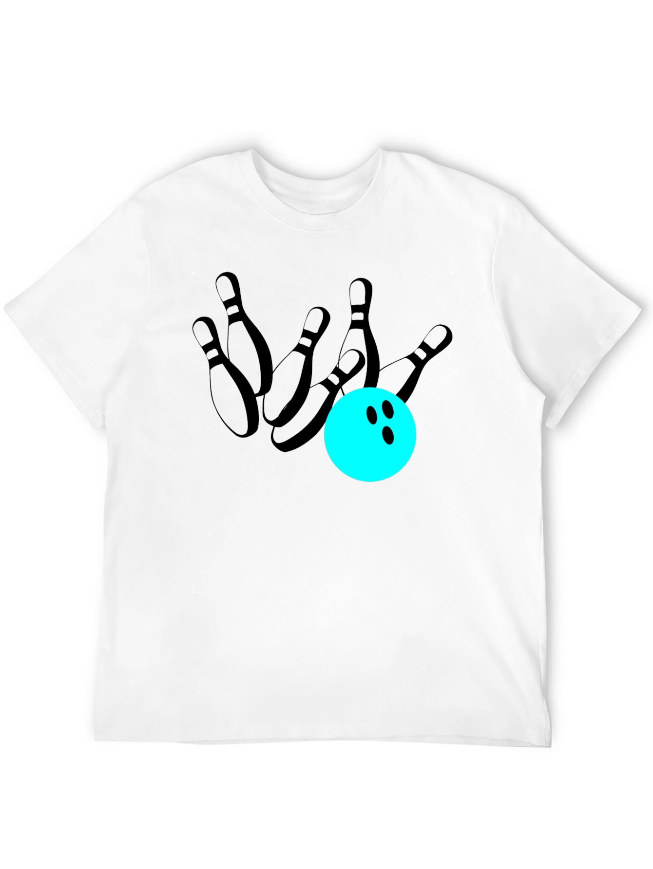 Black Bowling Strike T-Shirt - Casual Graphic Tee view 12