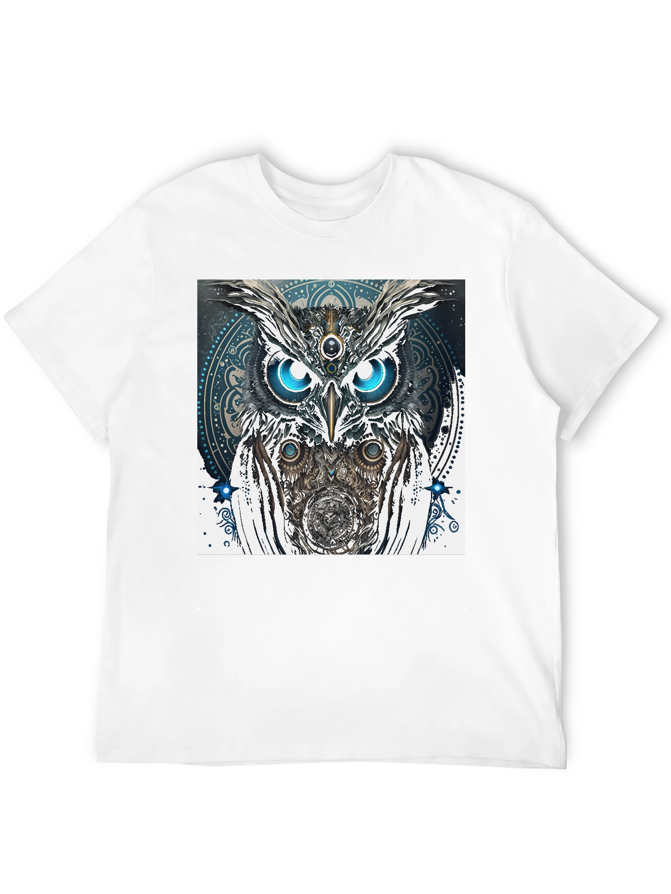 Black Mystic Owl Graphic Tee - Unique Spiritual Design view 12