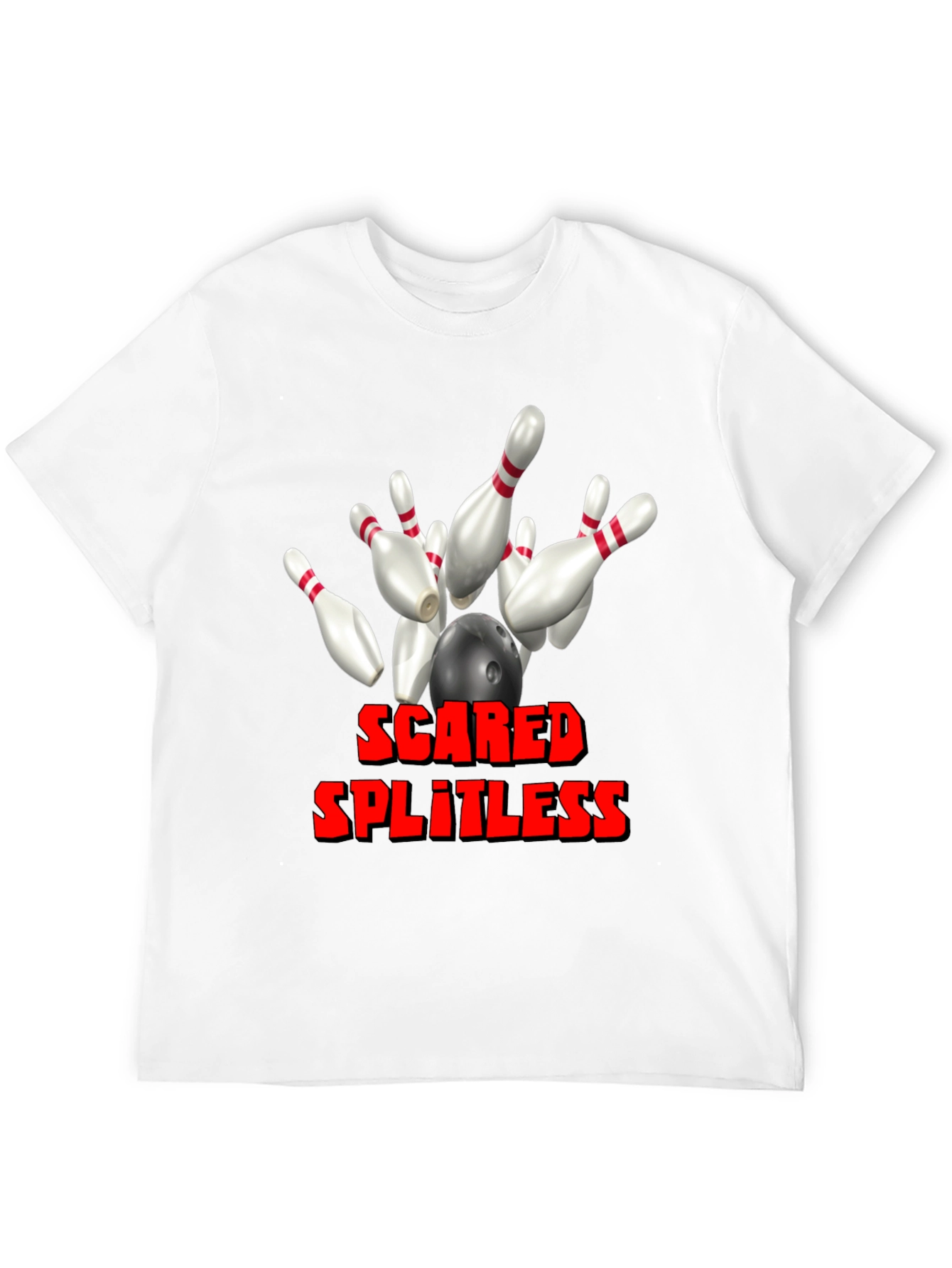 Black Scared Splitless Bowling Graphic Tee view 12