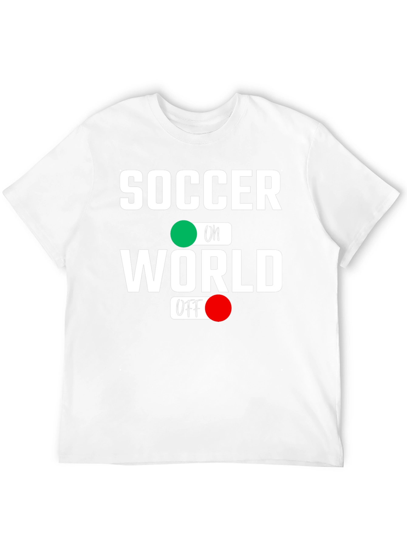 Black Soccer On World Off Graphic Tee view 12