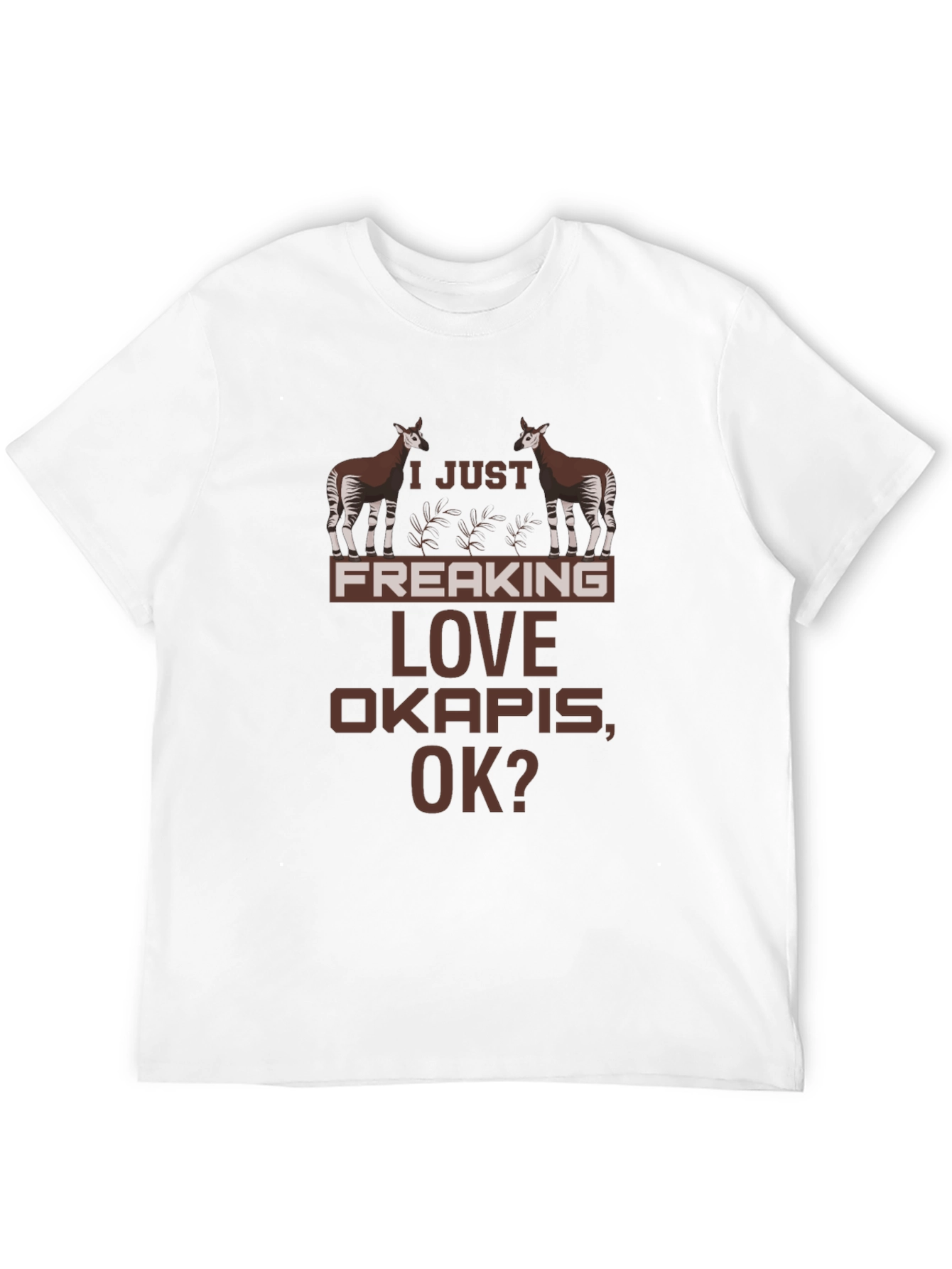 Black I Love Okapis Graphic T-Shirt view 12