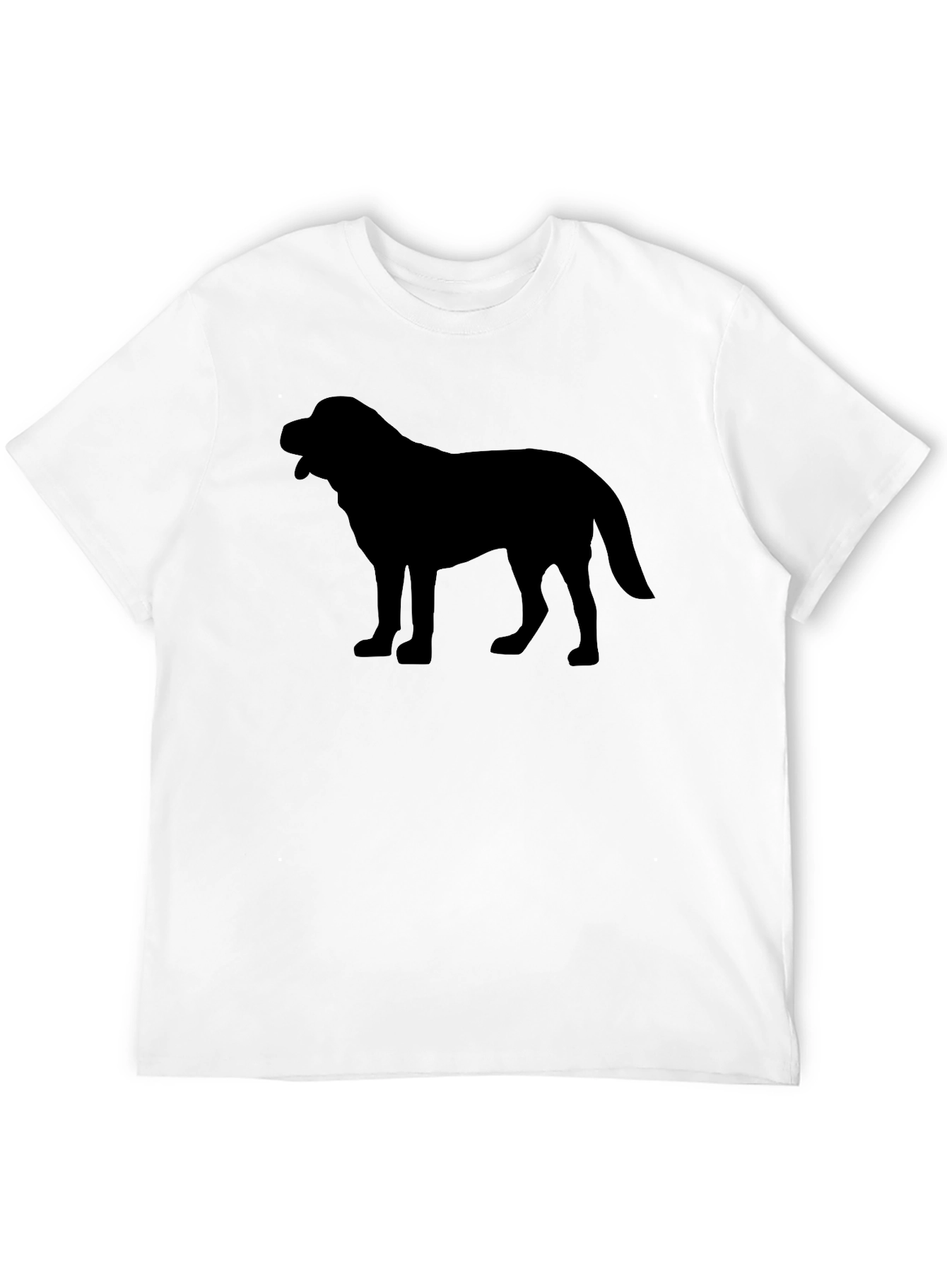 Black Dog Silhouette Graphic Tee - Classic Black T-Shirt view 12