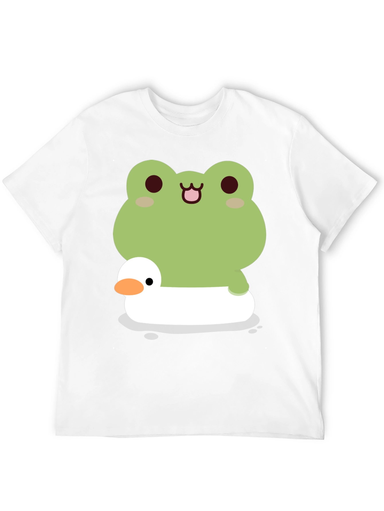 Black Frog and Duck T-Shirt - Cute Cartoon Graphic Tee view 12