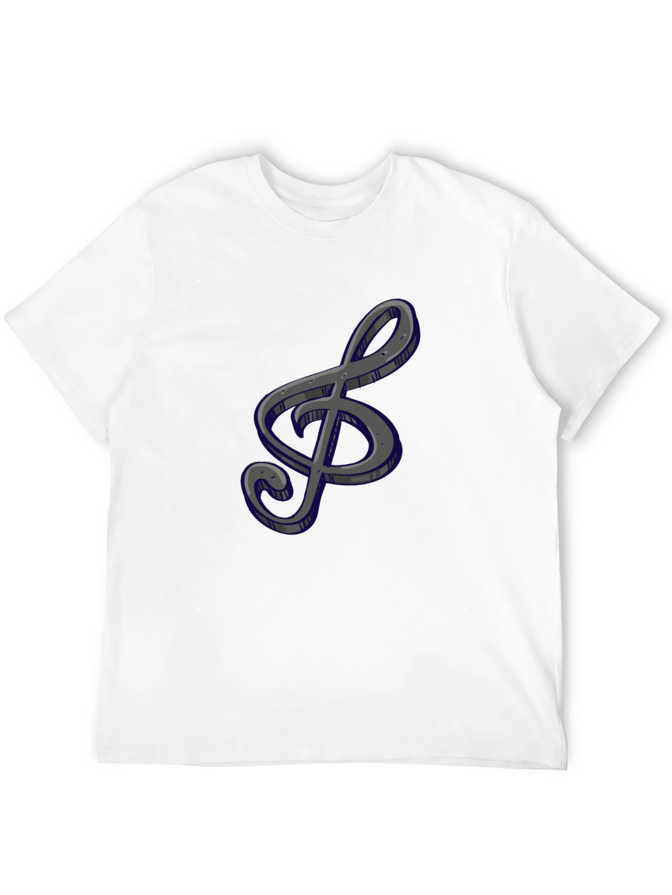 Black Treble Clef Graphic Tee view 12