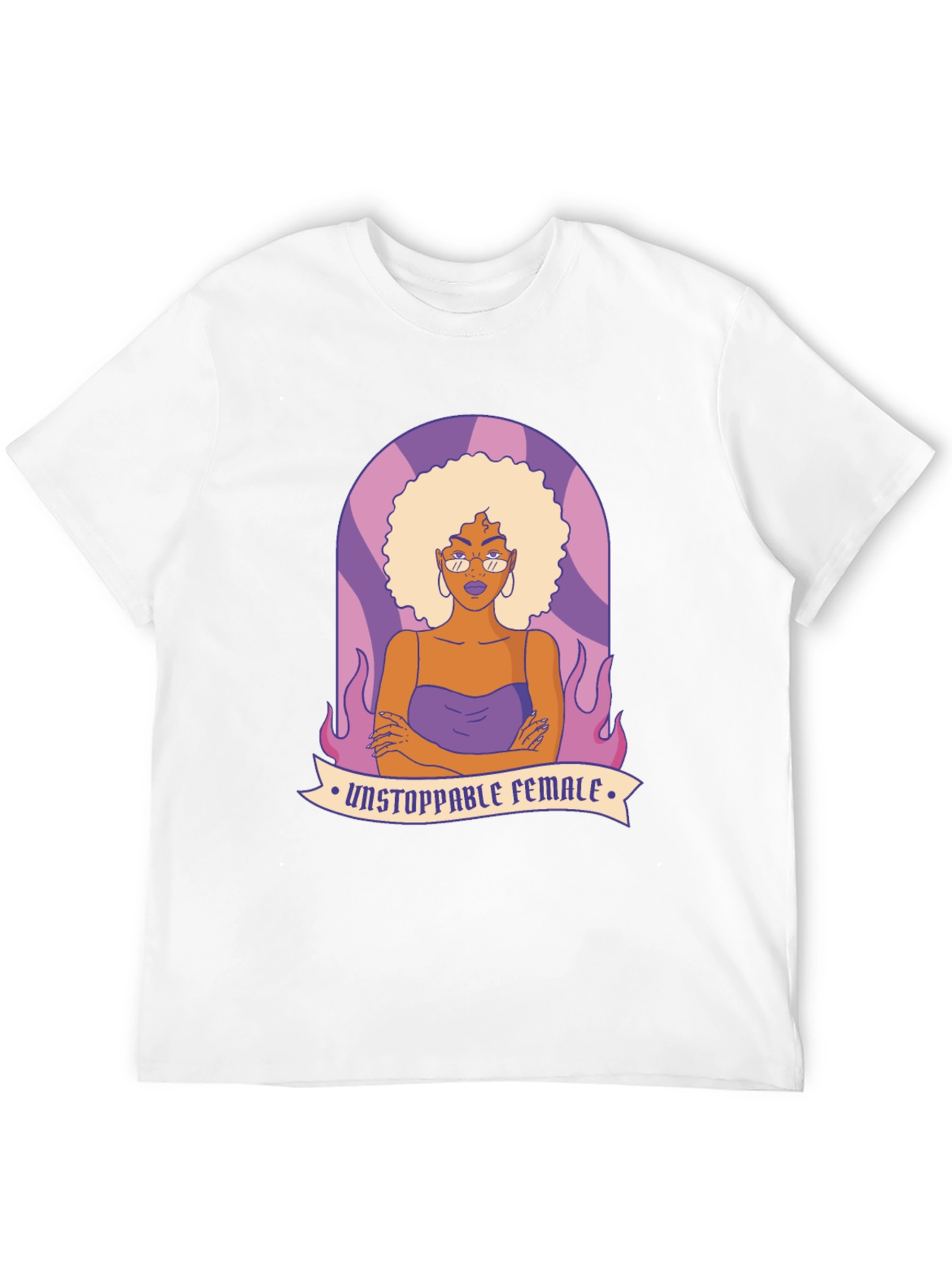 Black Unstoppable Female Graphic Tee - Black Cotton Blend view 12