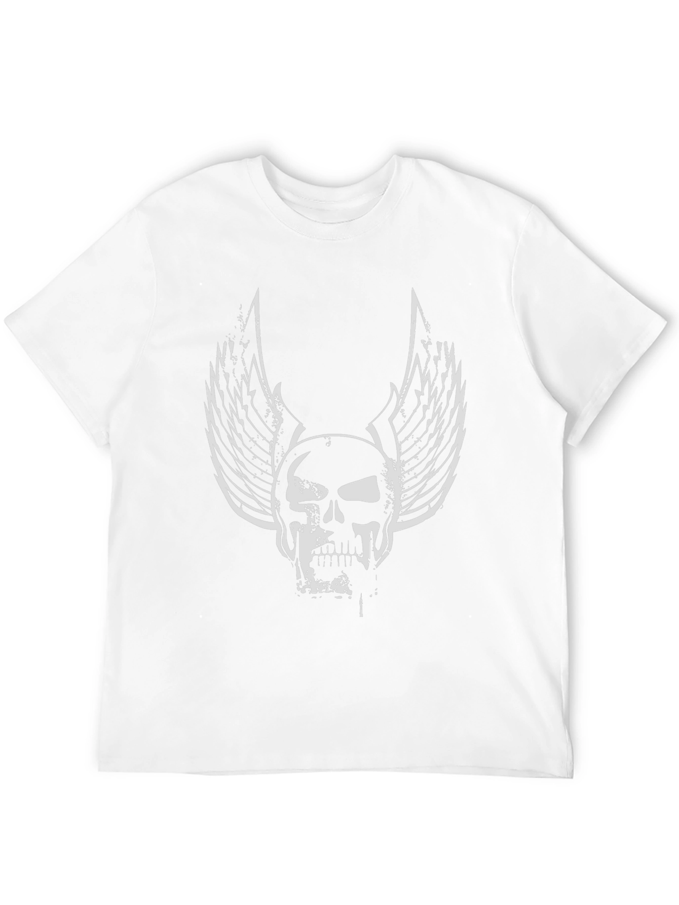 Black Skull Wings Graphic Black T-Shirt view 12