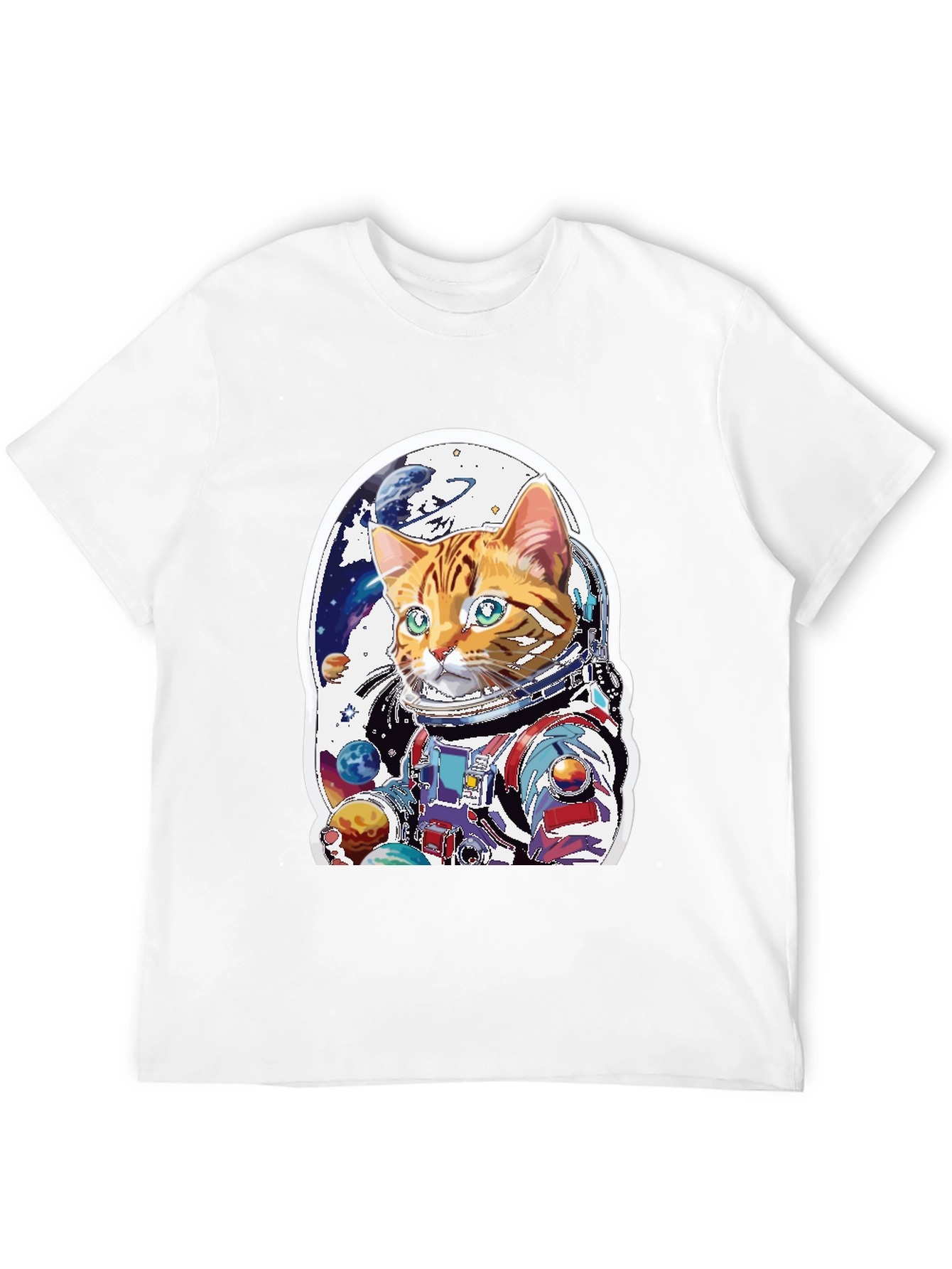 Black Cat Astronaut T-Shirt - Space Explorer Kitty Tee view 12