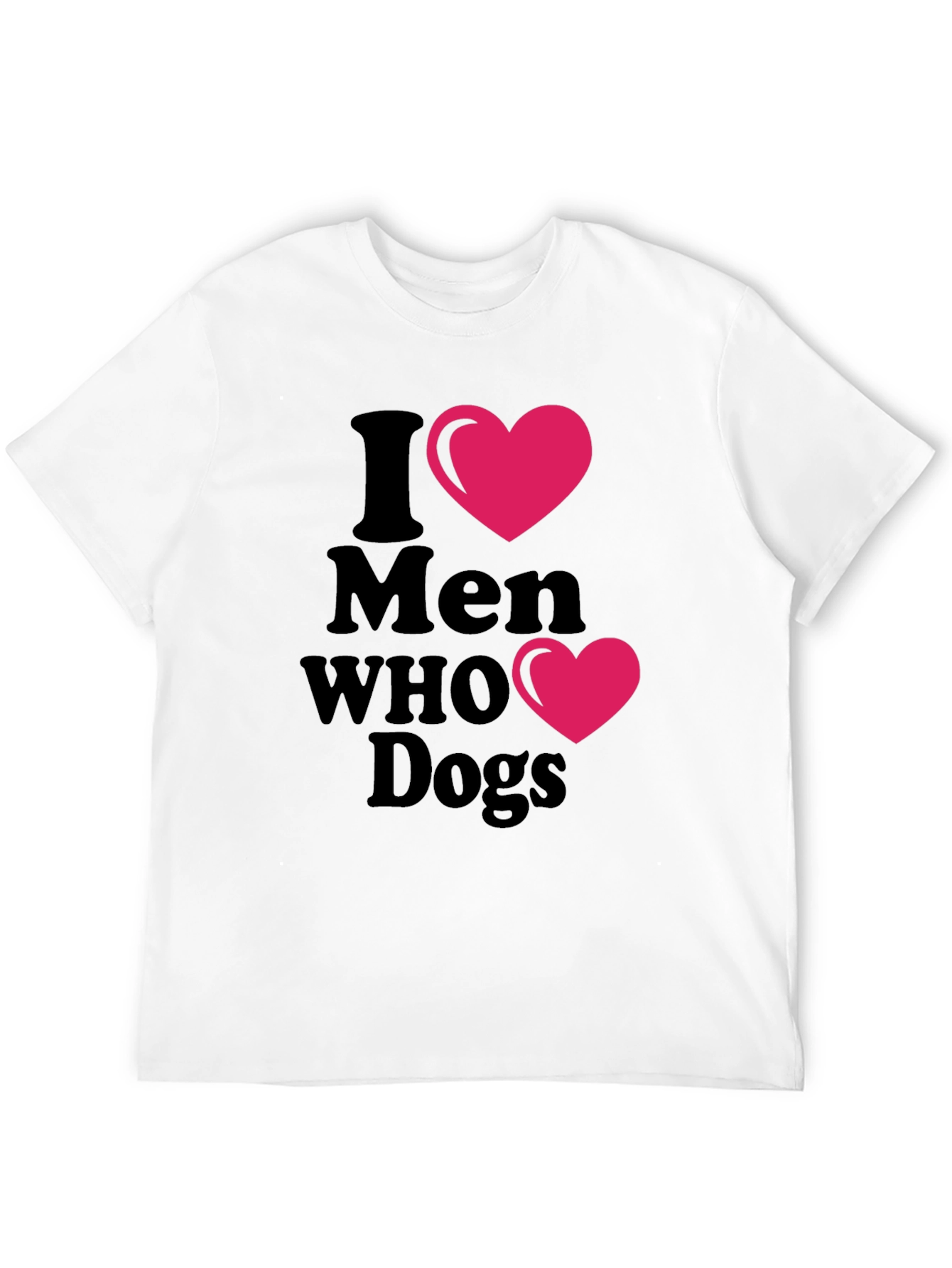 Black I Heart Men Who Love Dogs T-Shirt view 12