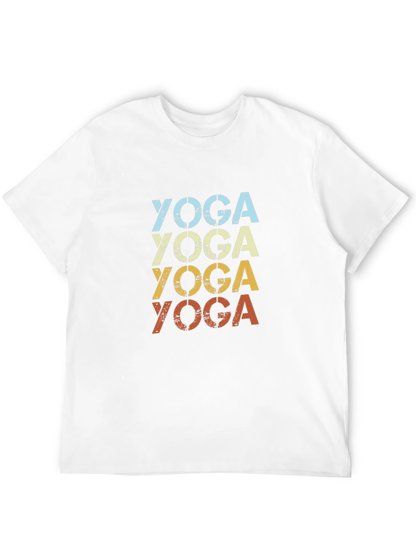 Black Retro Yoga T-Shirt - Soft Cotton Tee for Men view 12
