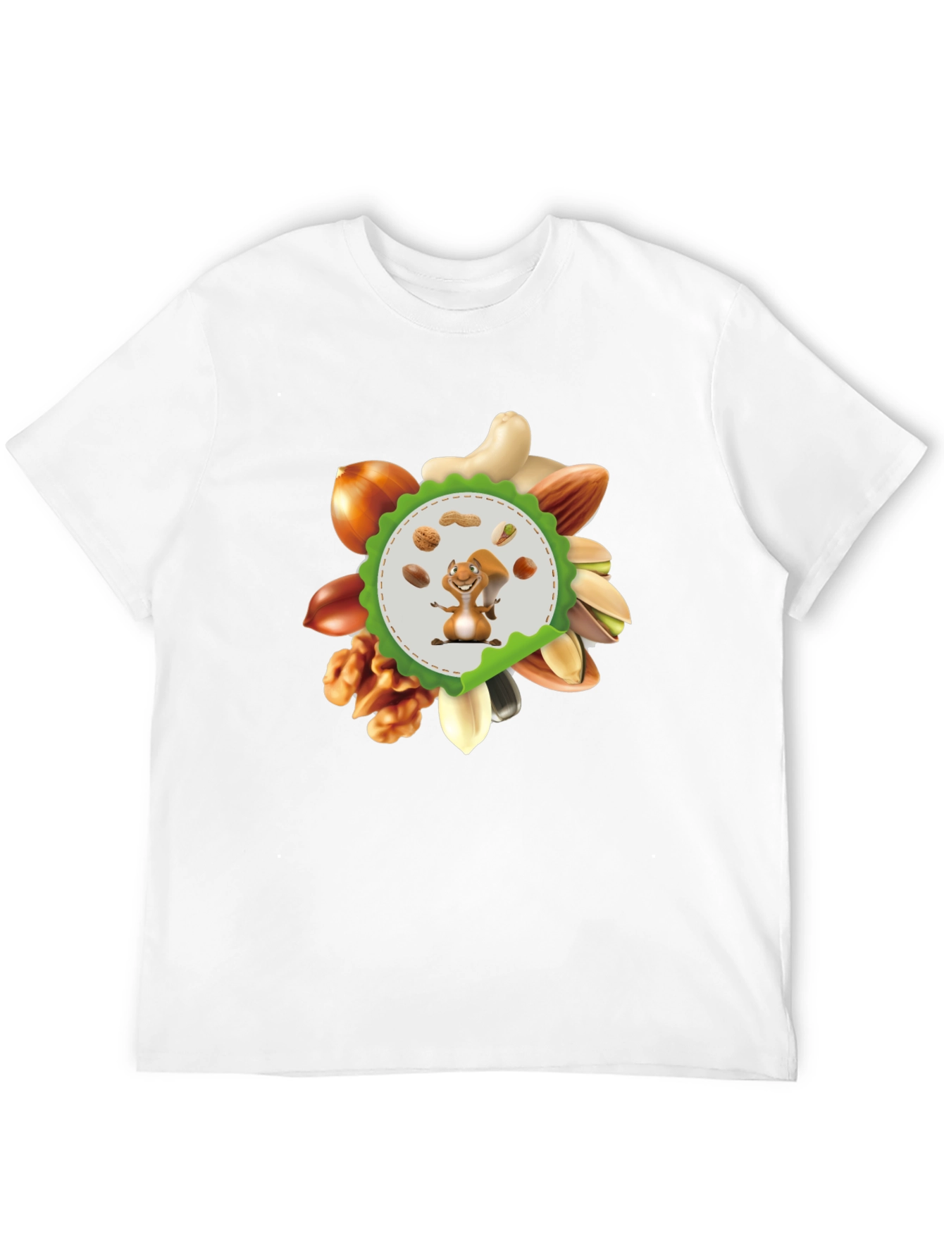 Black Nutty Squirrel Graphic Tee - Black Cotton Blend view 12