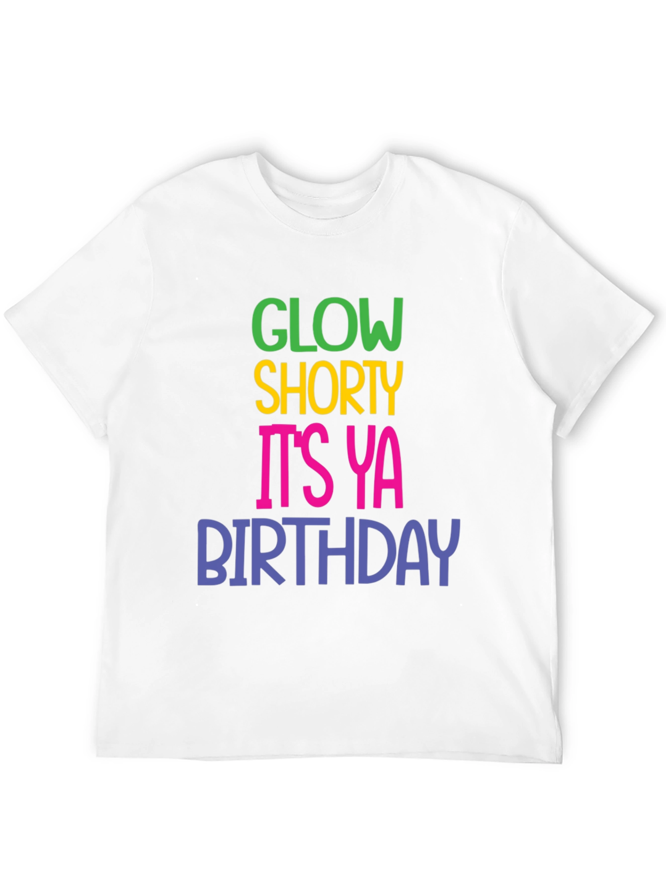 Black Glow Shorty Birthday Graphic T-Shirt view 12