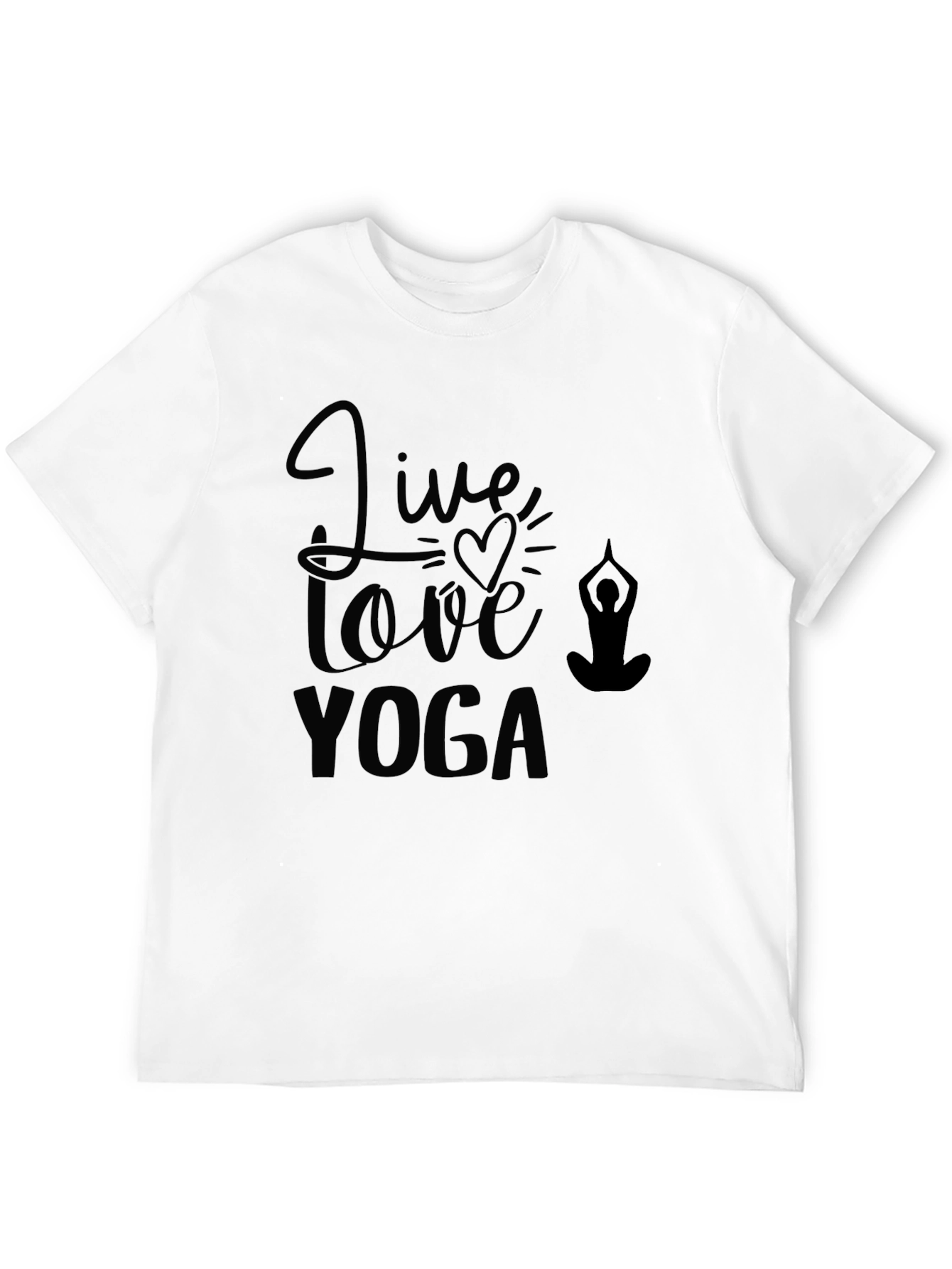 Black Live Love Yoga Graphic Tee - Stylish & Comfy view 12