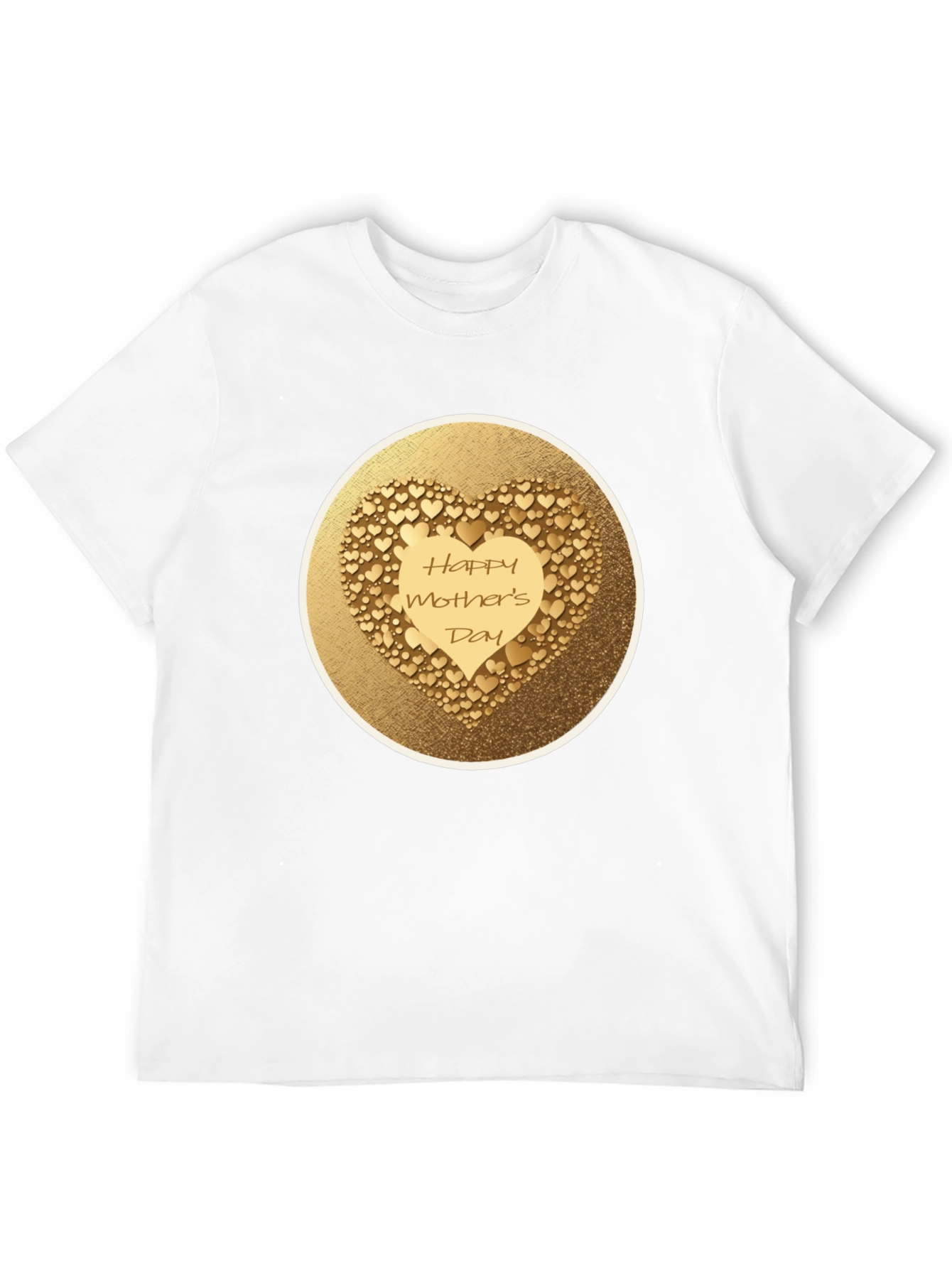 Black Happy Mother's Day Gold Heart Tee view 12