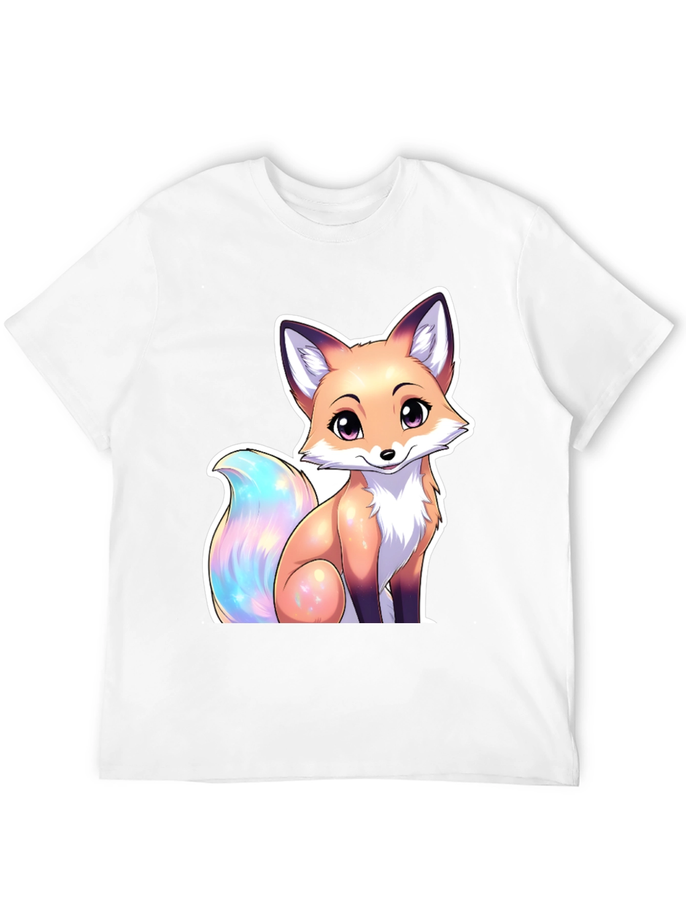 Black Cute Fox Graphic Tee - Stylish Animal Lover T-Shirt view 12