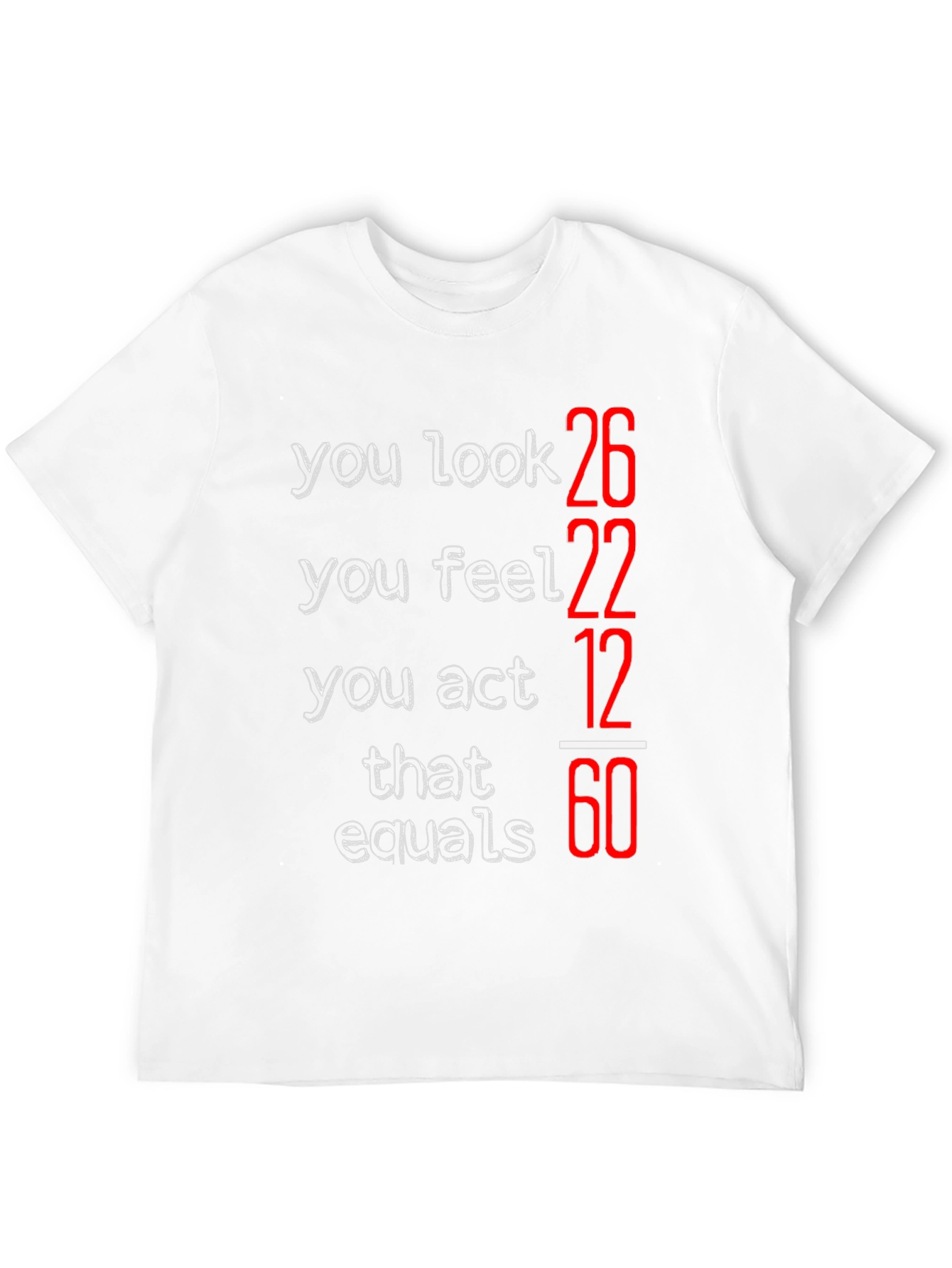 Black Humorous Age Equation Black T-Shirt view 12