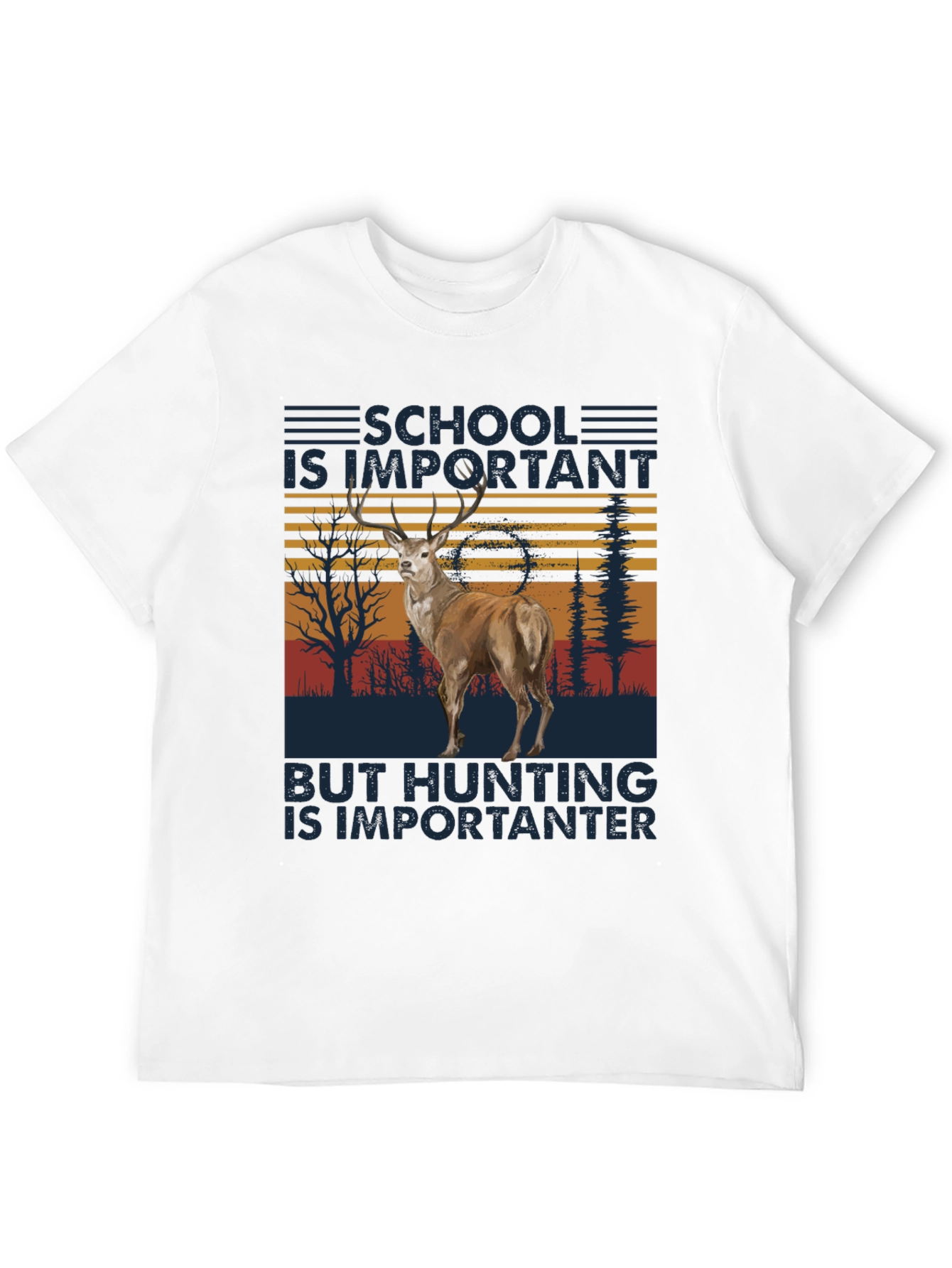 Black School Important Hunting Importanter Tee view 12