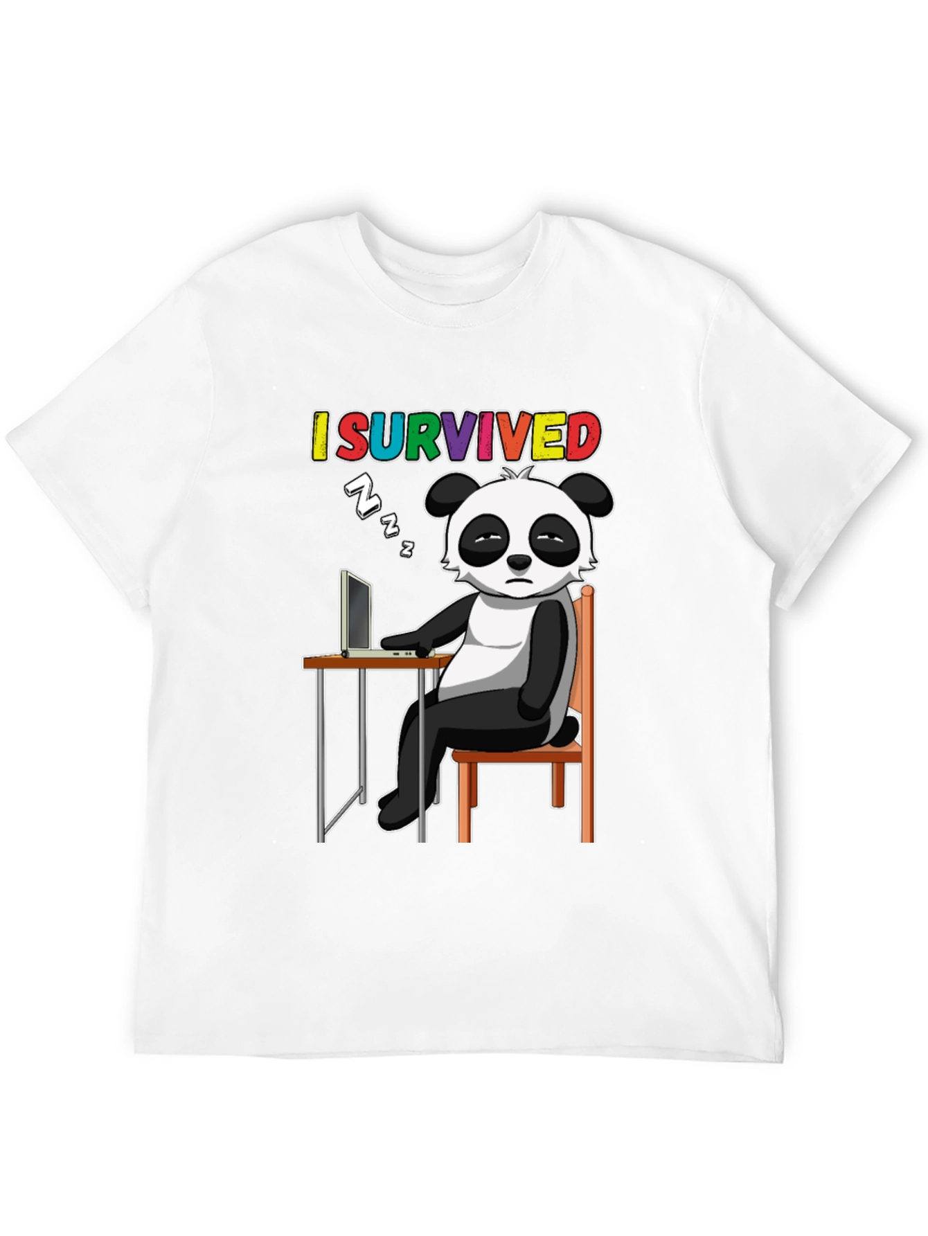 Black I Survived Panda T-Shirt - Funny Novelty Tee view 12