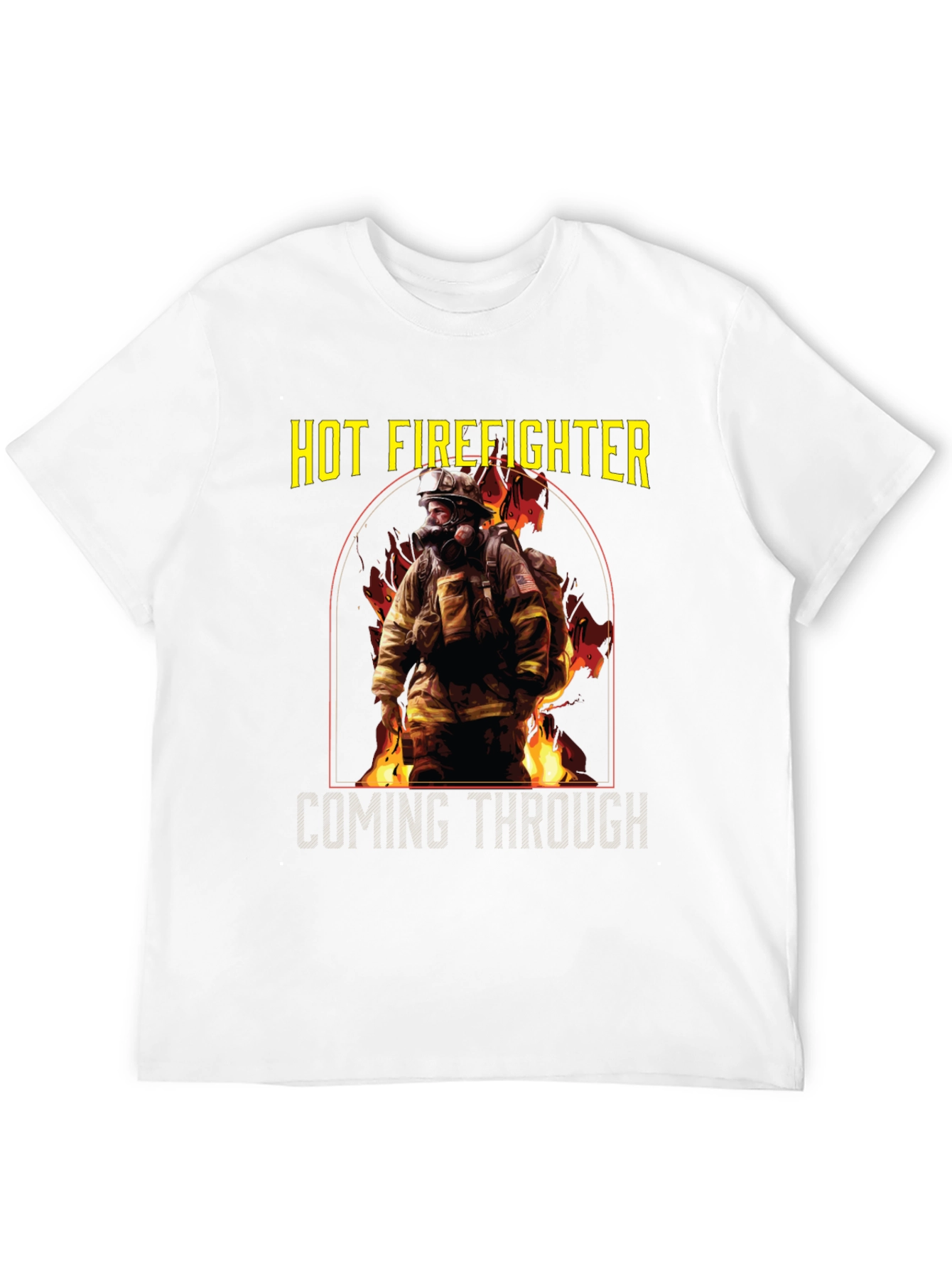 Black Hot Firefighter T-Shirt - Rescue Hero Tee view 12
