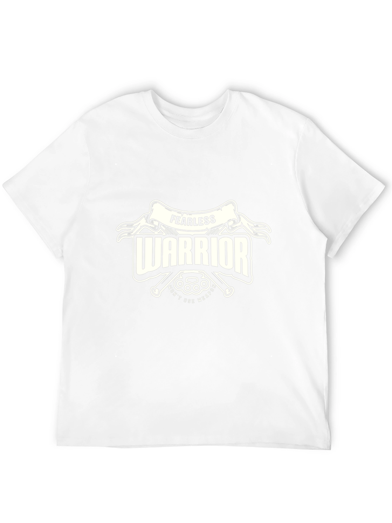 Black Fearless Warrior Graphic Tee - Black Cotton view 12