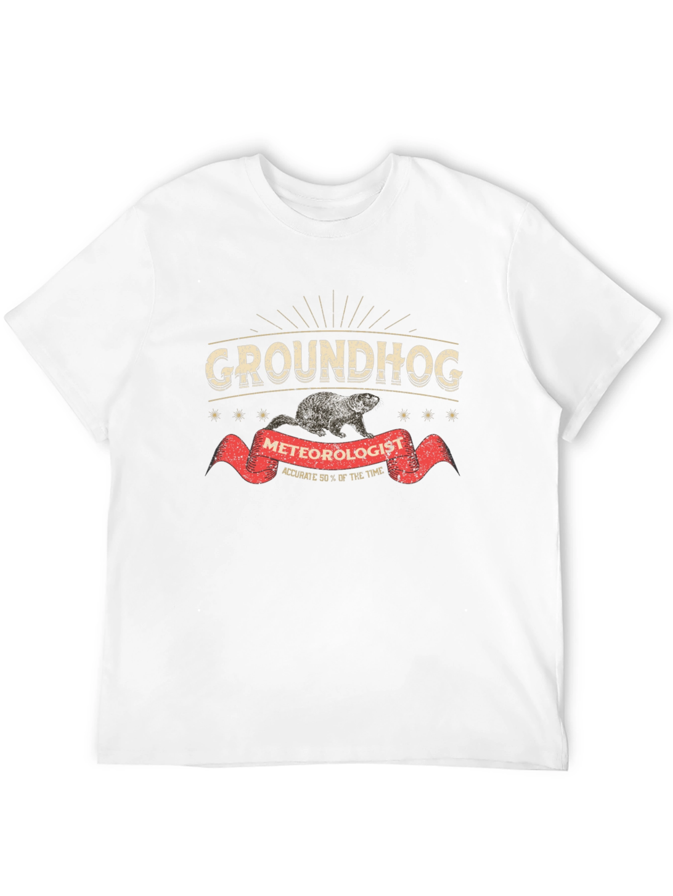 Black Groundhog Meteorologist Black T-Shirt view 12