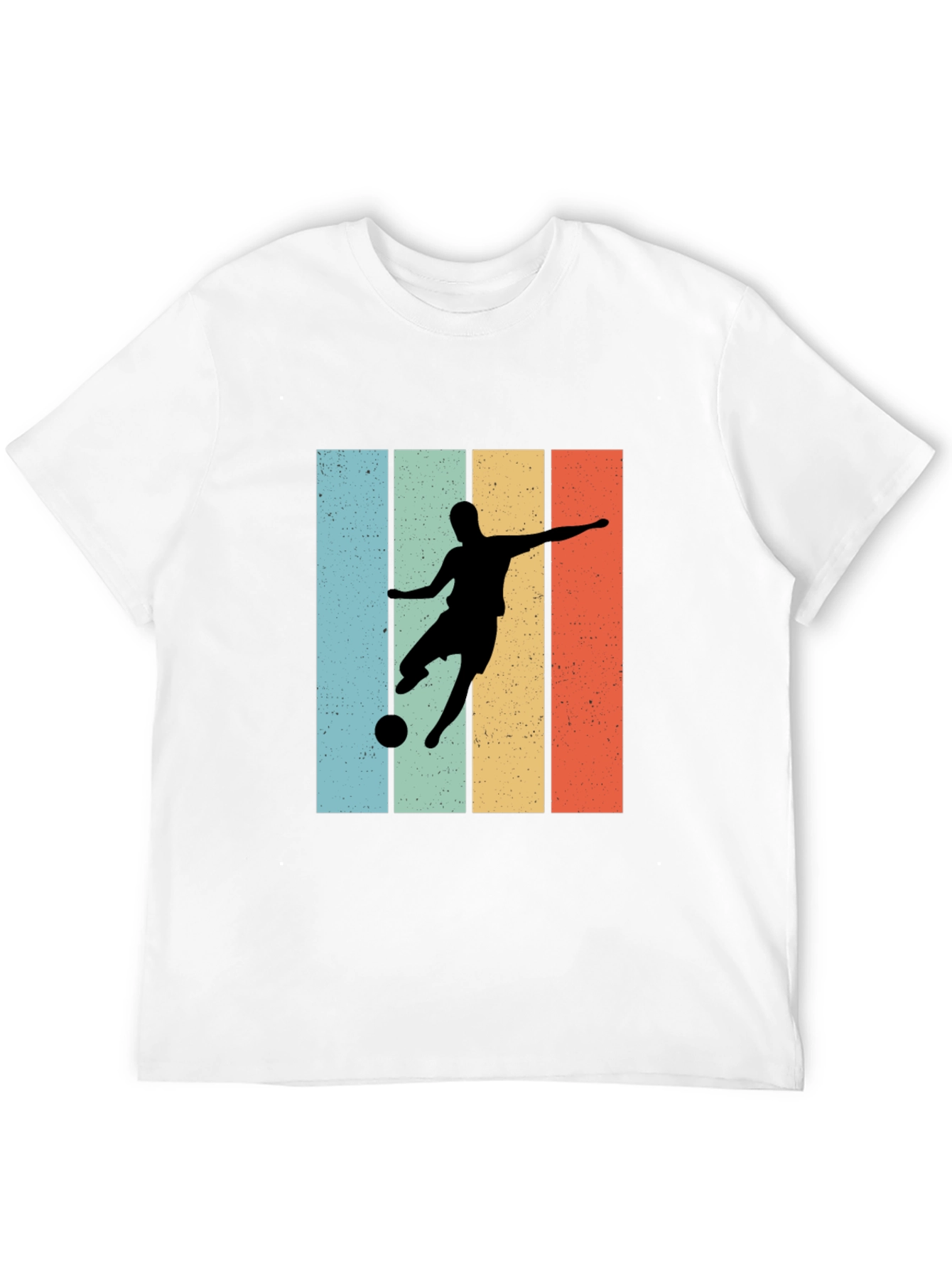 Black Retro Soccer Player Graphic Tee - Cool Casual Style view 12