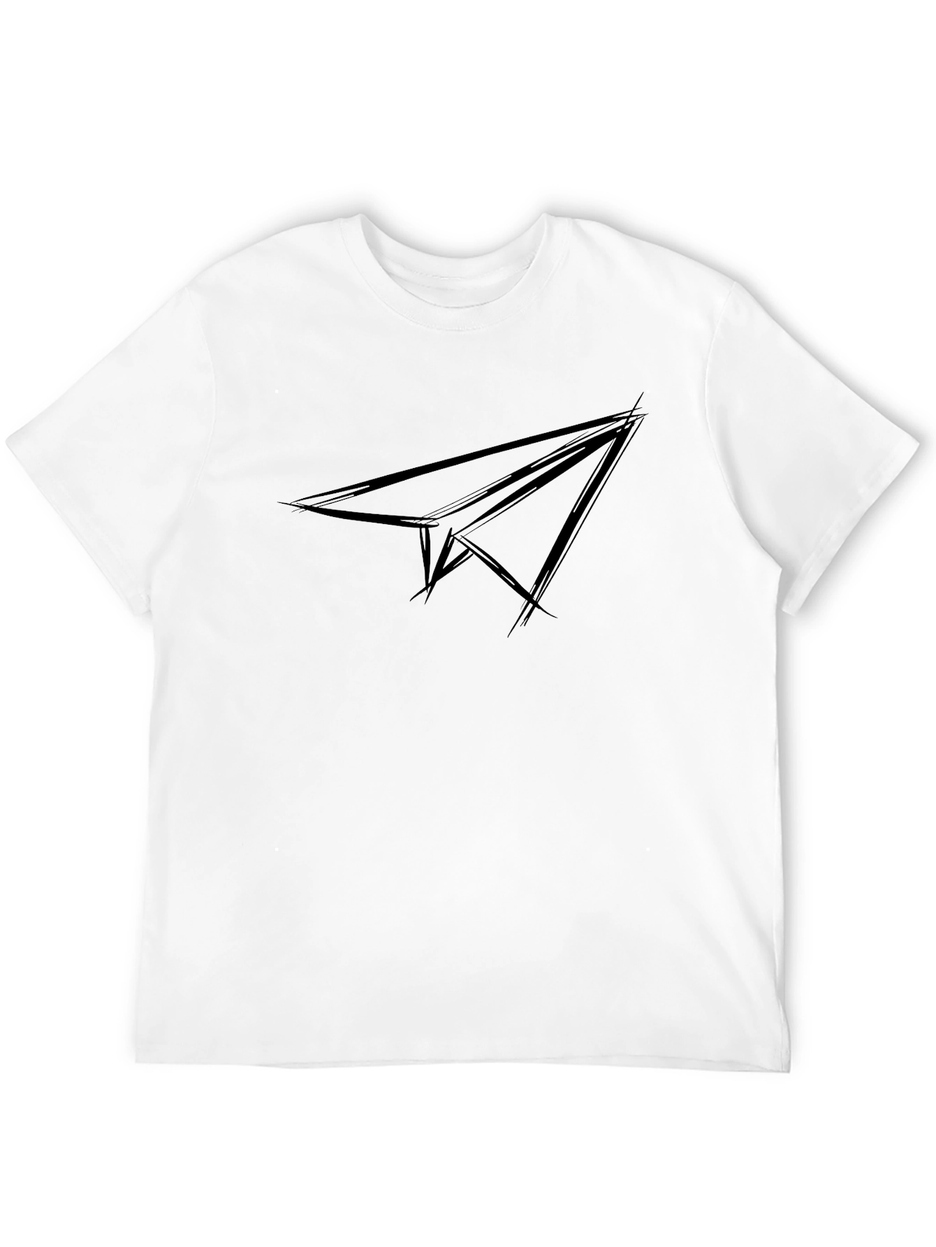 Black Paper Airplane Graphic Tee - Black view 12