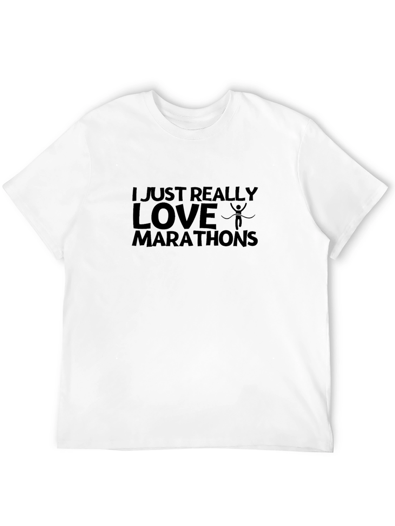 Black I Love Marathons Black Graphic Tee view 12