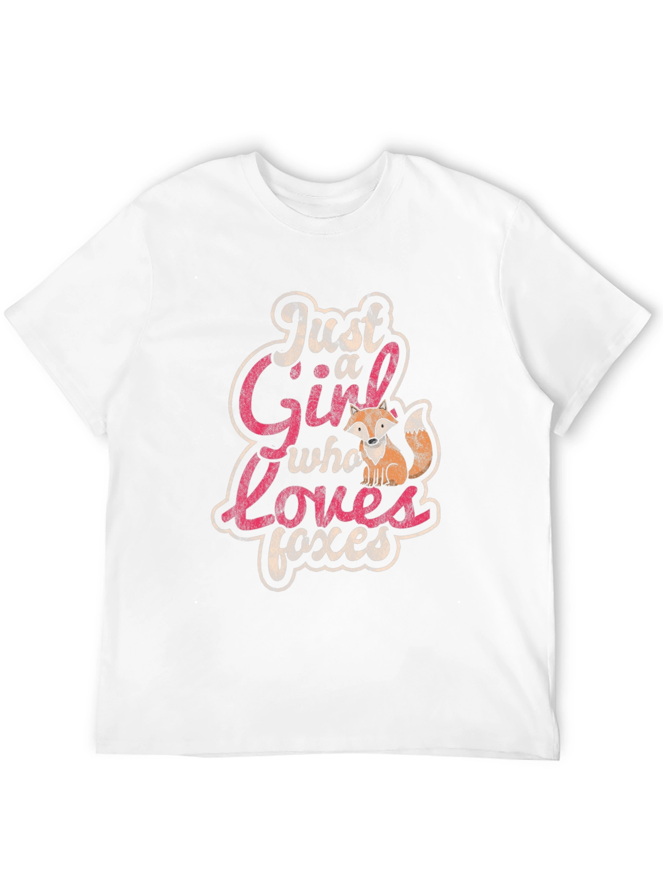 Black Just a Girl Who Loves Foxes T-Shirt view 12
