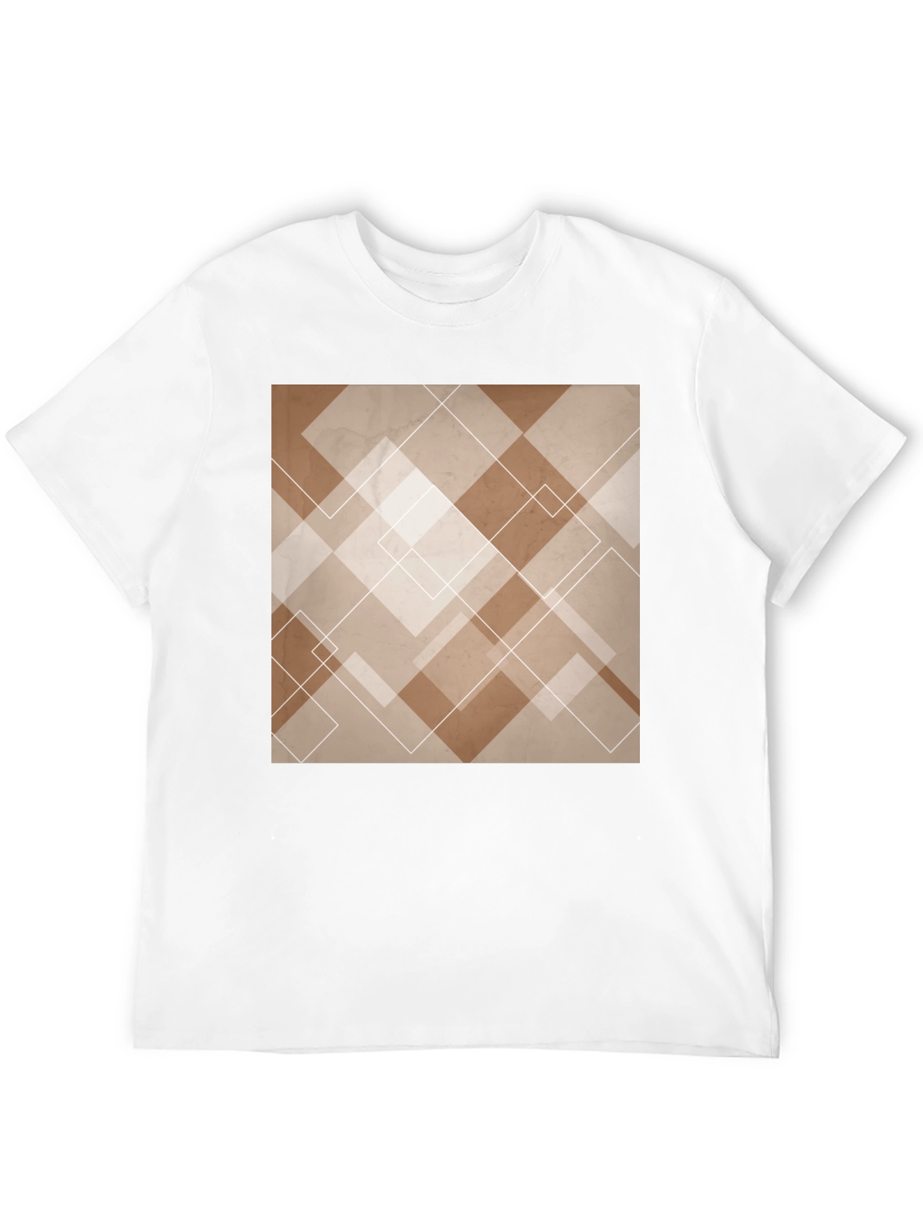 Black Abstract Geometric Pattern Black T-Shirt view 12