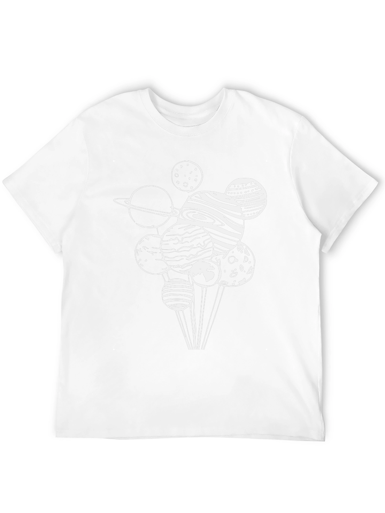 Black Planetary Graphic Tee - Black Cotton Blend view 12