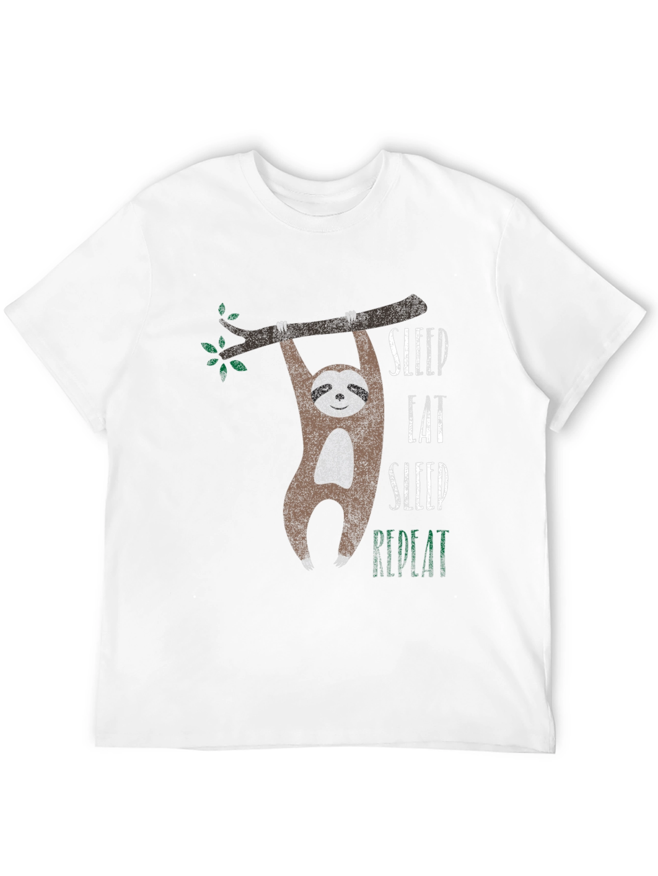 Black Sleep Eat Sloth T-Shirt view 12