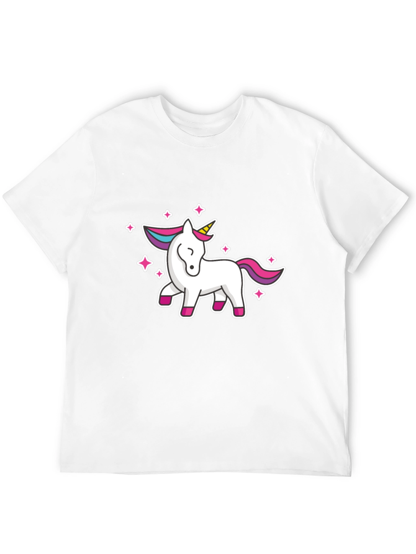 Black Unicorn Graphic Tee - Black Cotton Casual Shirt view 12