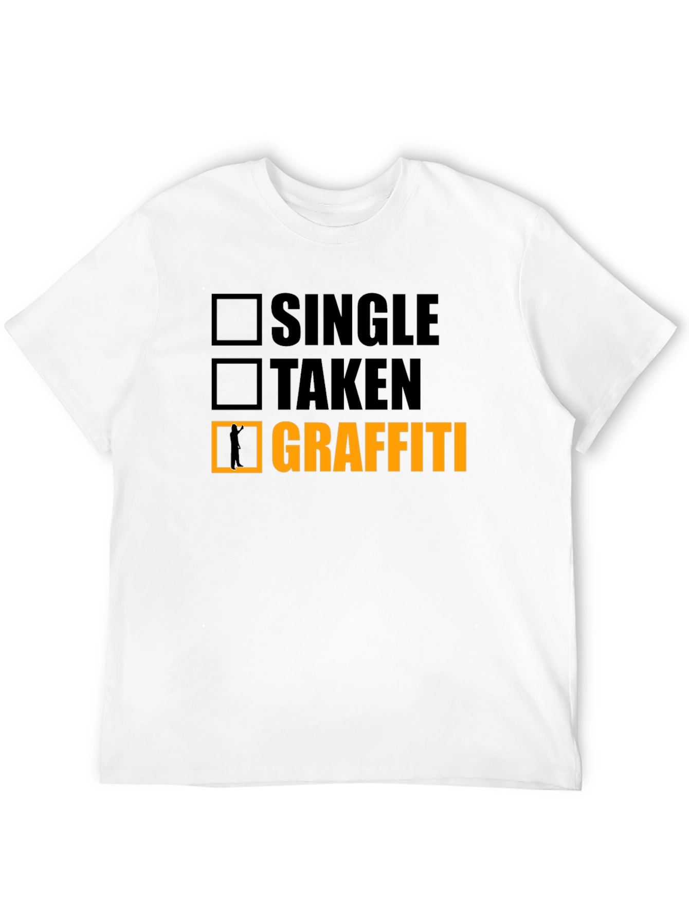 Black Single Taken Graffiti Funny T-Shirt view 12