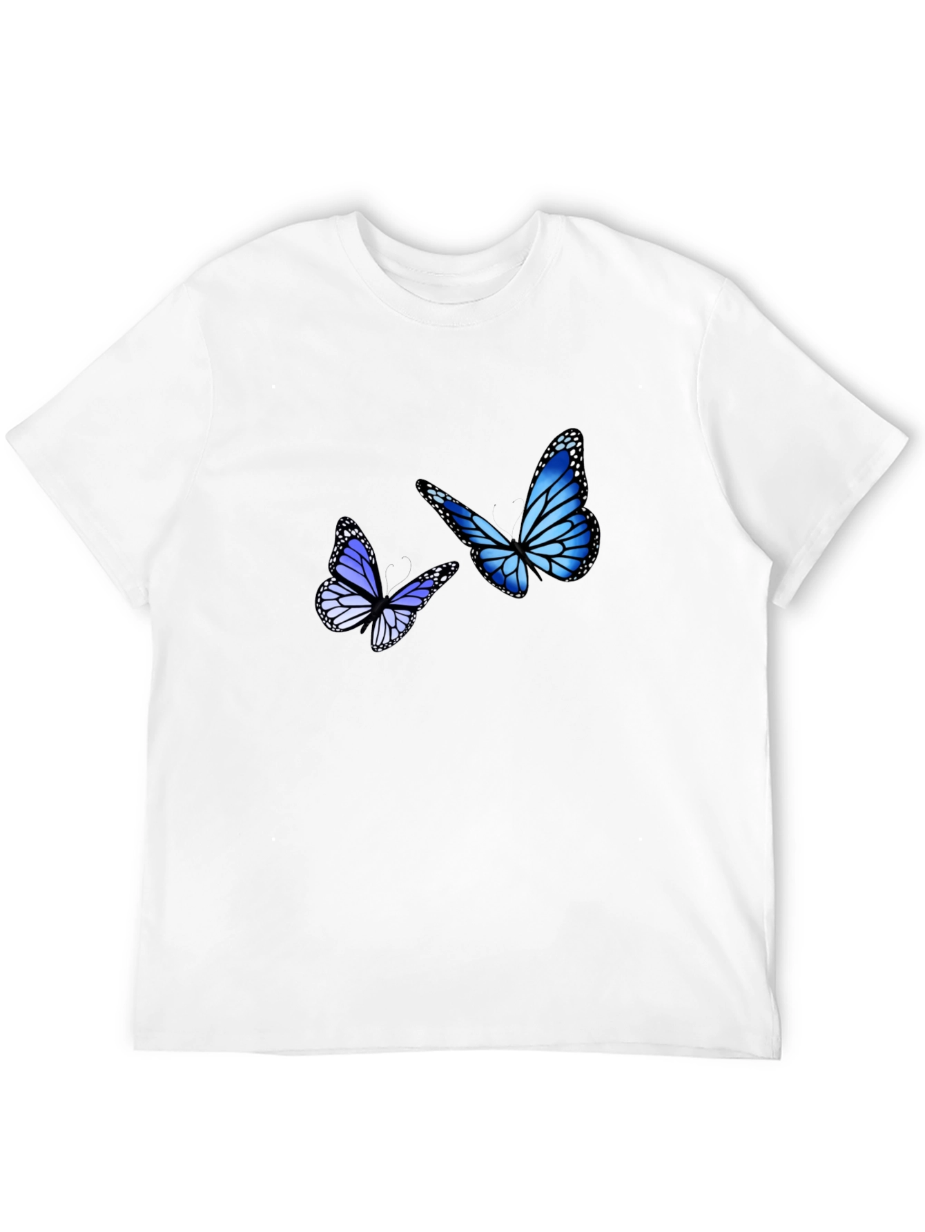 Black Blue Butterfly Graphic Tee view 12