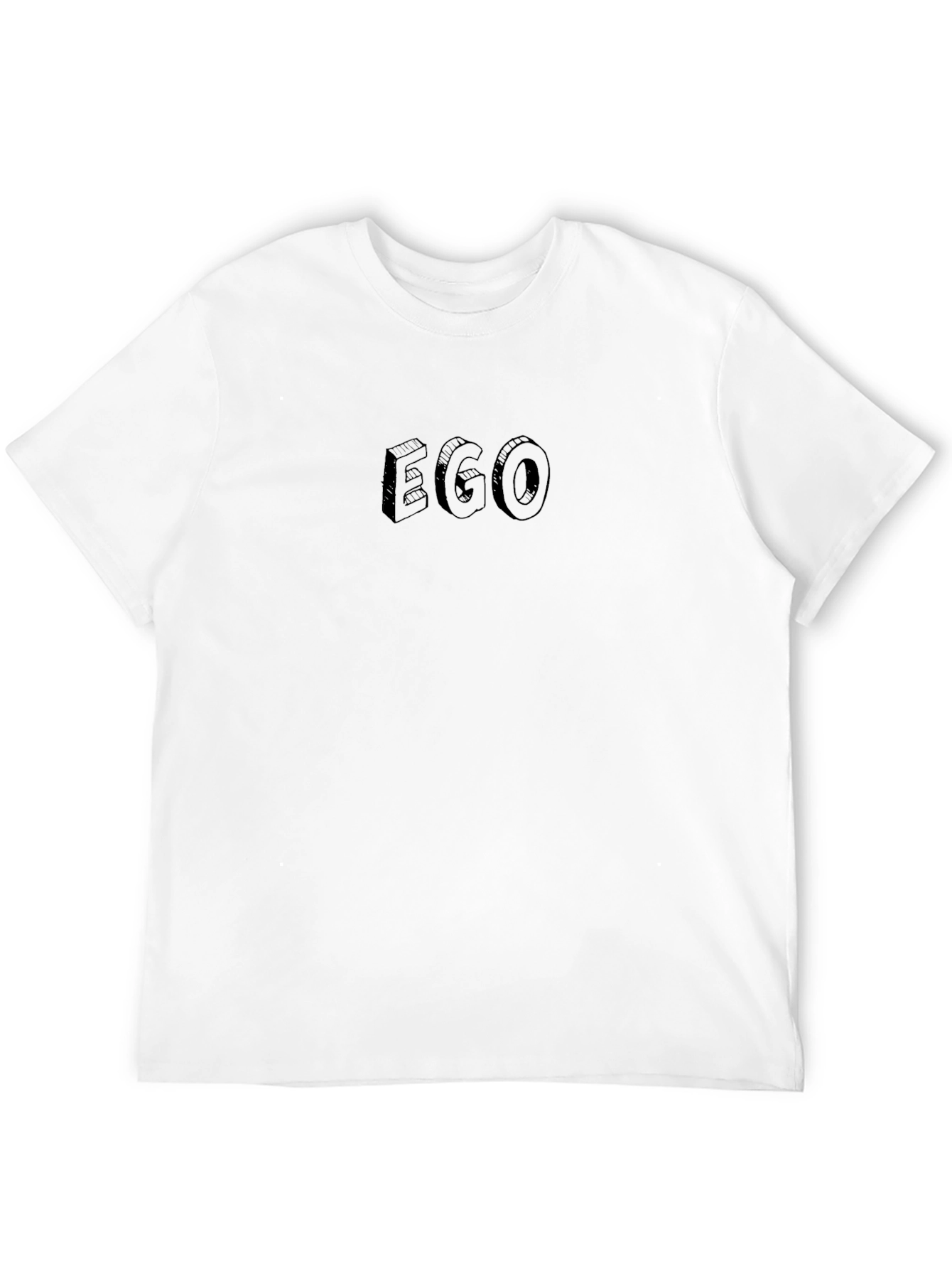 Black EGO Graphic Tee - Modern Streetwear T-Shirt view 12