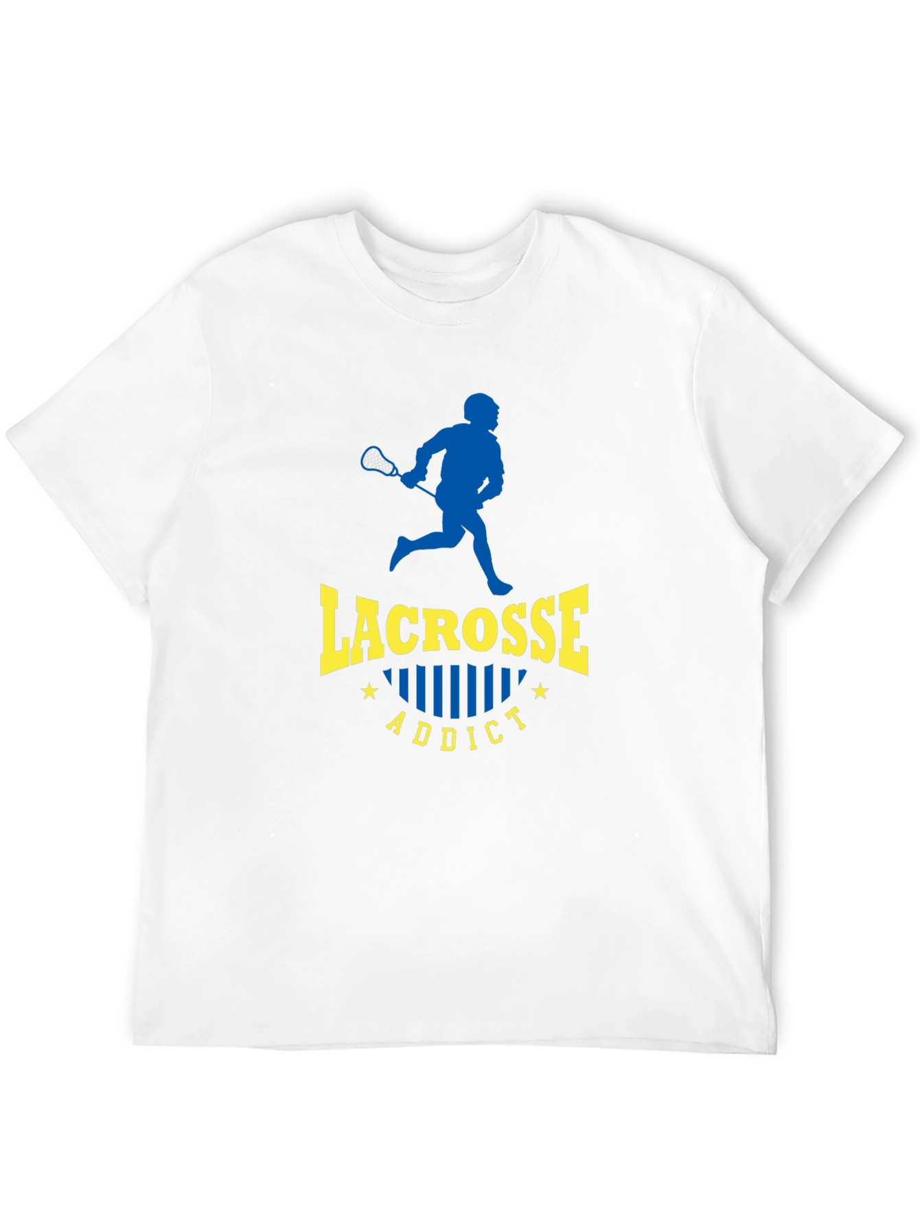 Black Lacrosse Addict Black T-Shirt view 12