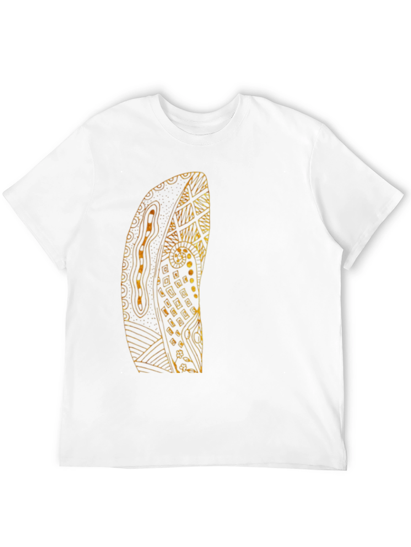 Black Abstract Art Graphic Print Crew Neck T-Shirt view 12