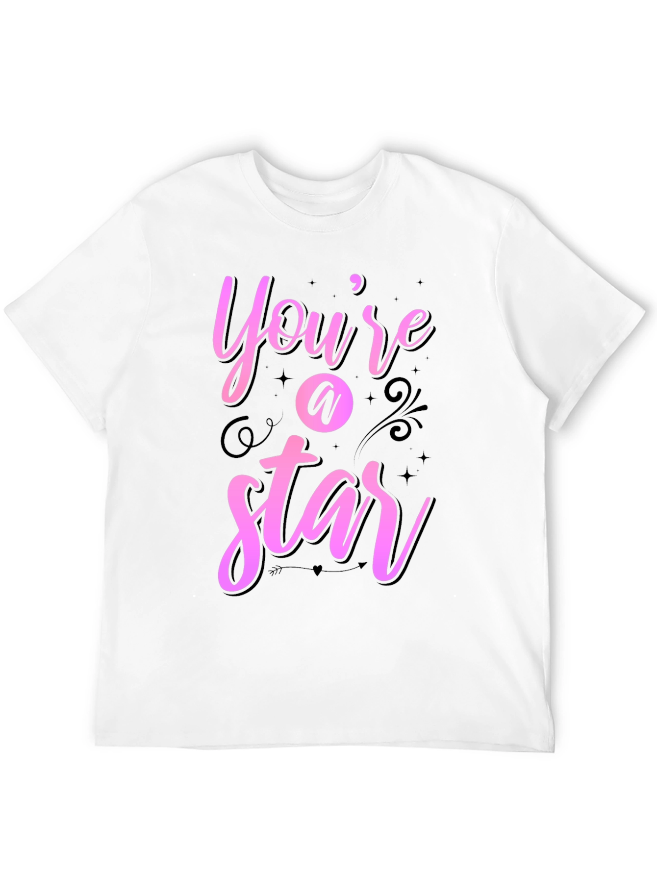 Black You're A Star Graphic Tee - Black Casual Shirt view 12