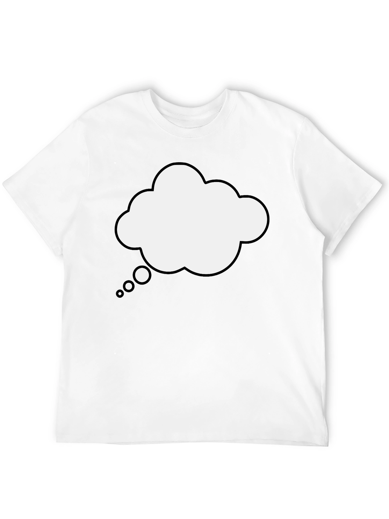 Black Thinking Cloud Black T-Shirt view 12