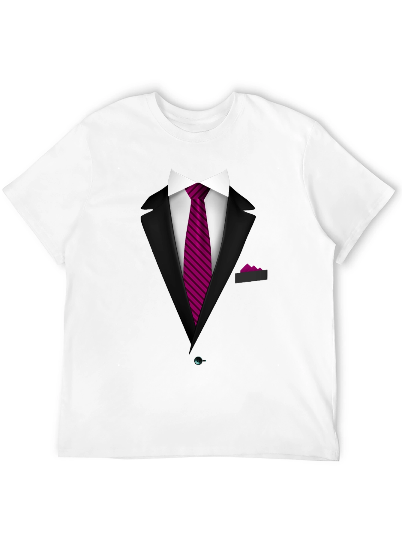 Black Suit & Tie Graphic Tee - Novelty T-Shirt view 12