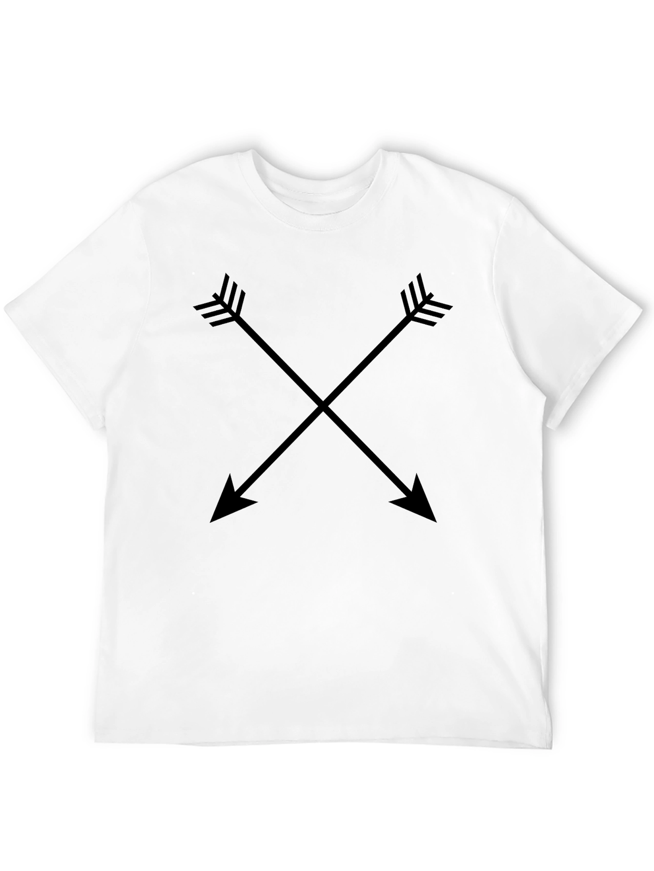 Black Men's Black Arrow Cross Graphic T-Shirt view 12