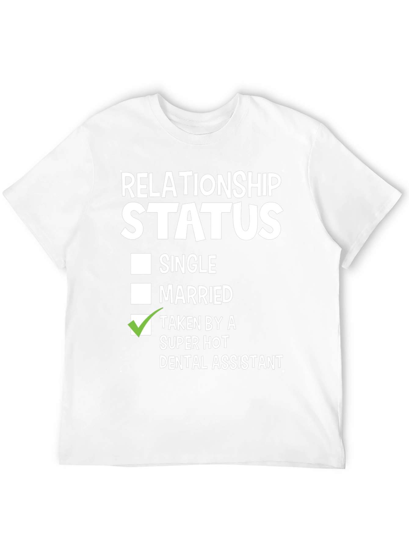 Black Funny Relationship Status Dental Assistant T-Shirt view 12