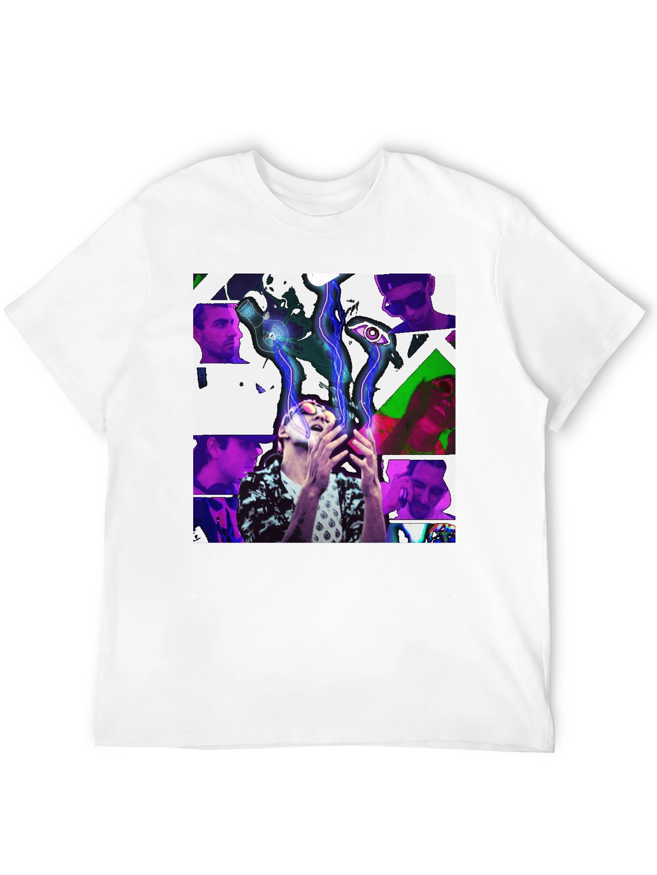 Black Abstract Art Print Black T-Shirt view 12