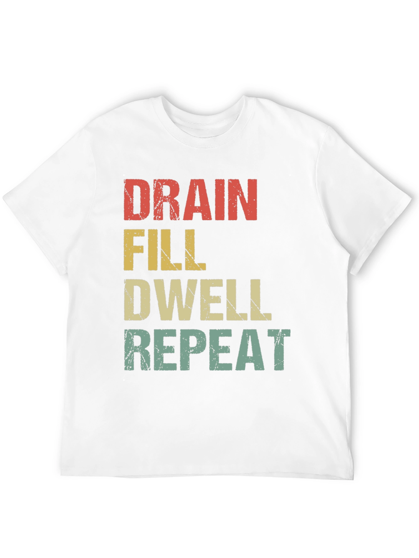 Black Drain, Fill, Dwell, Repeat Graphic T-Shirt view 12