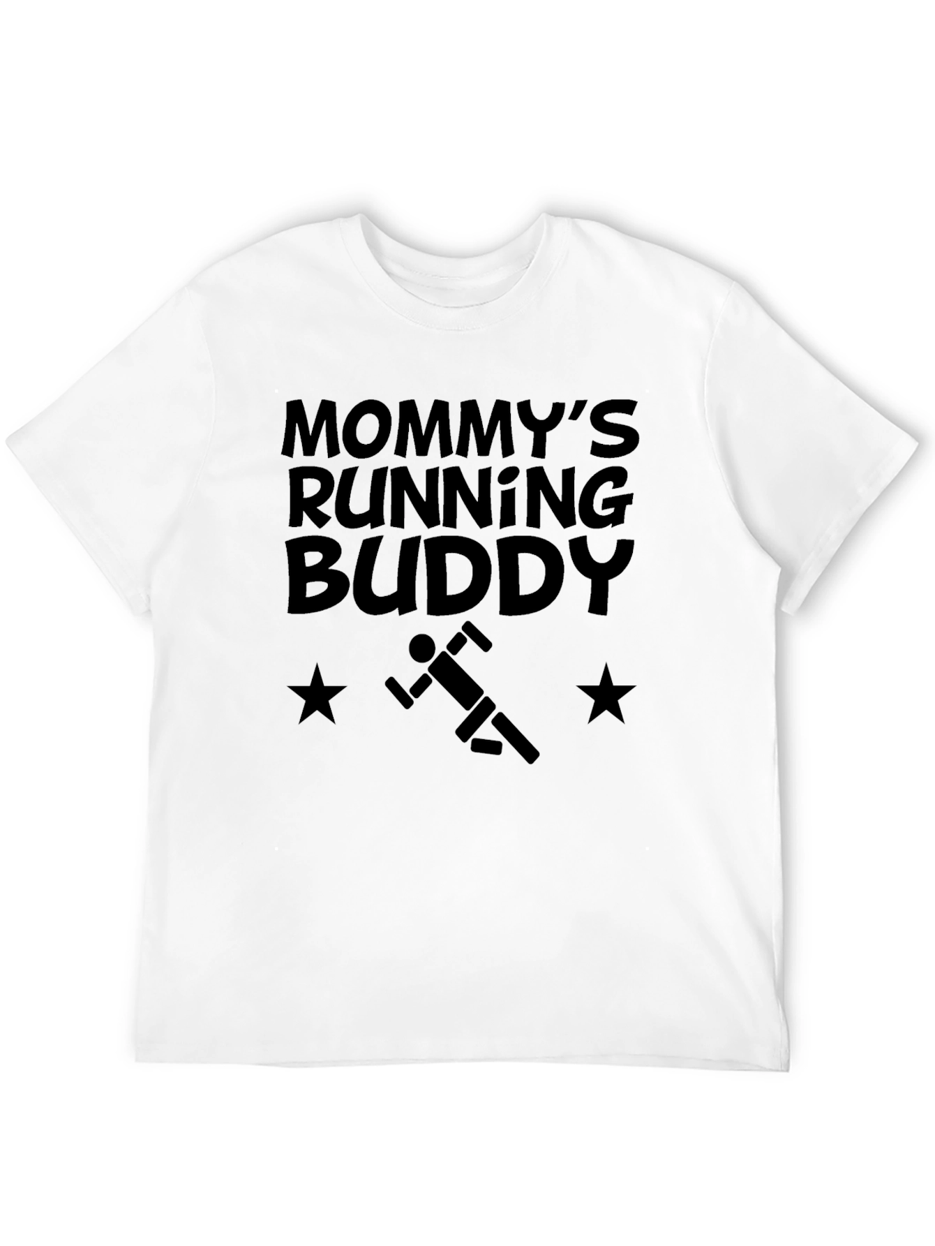 Black Mommy's Running Buddy T-Shirt - Comfortable & Stylish view 12