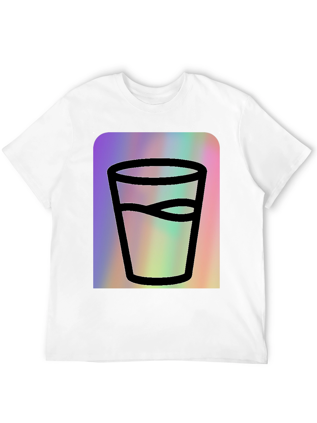 Black Glass of Water Graphic Tee - Soft Black Cotton view 12