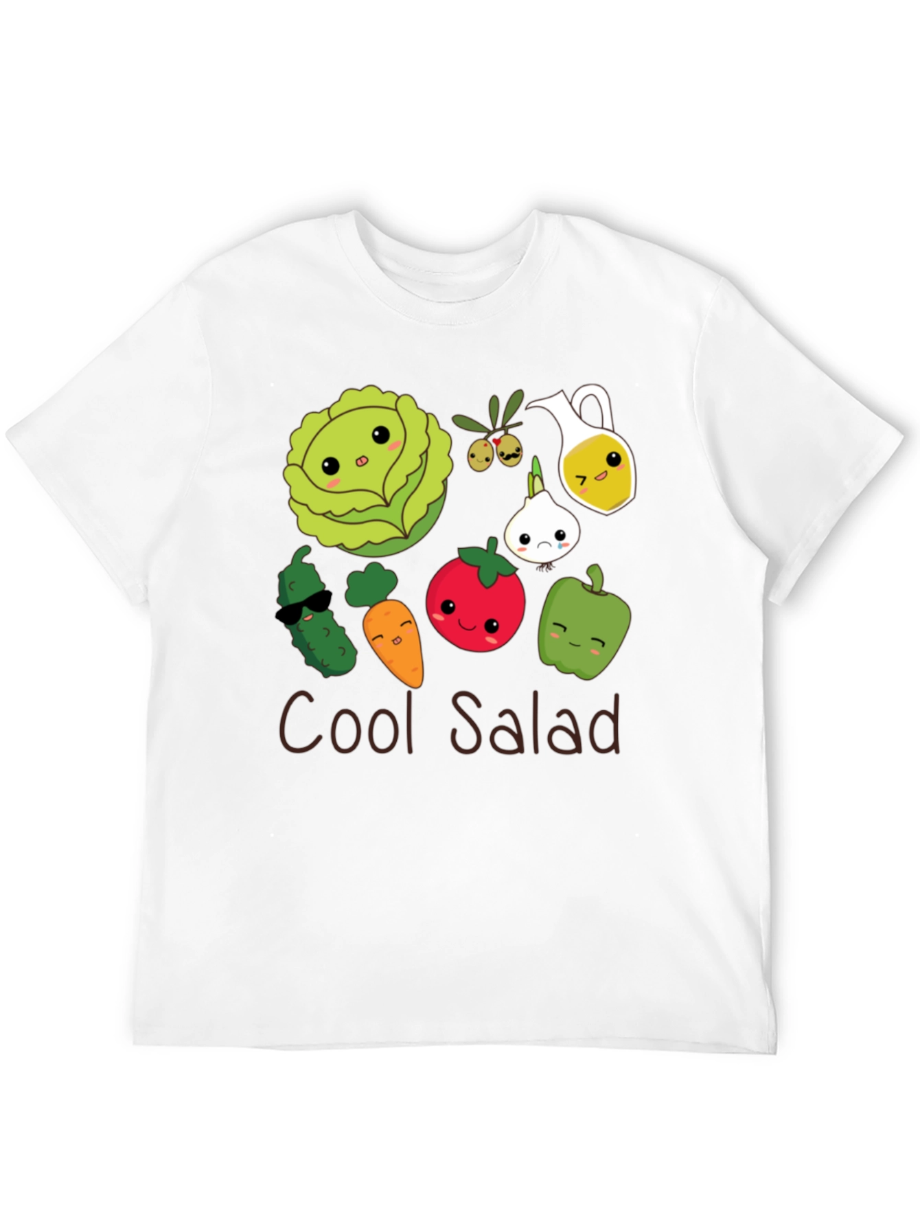 Cool Salad Graphic Tee - Unisex Black T-Shirt - 12