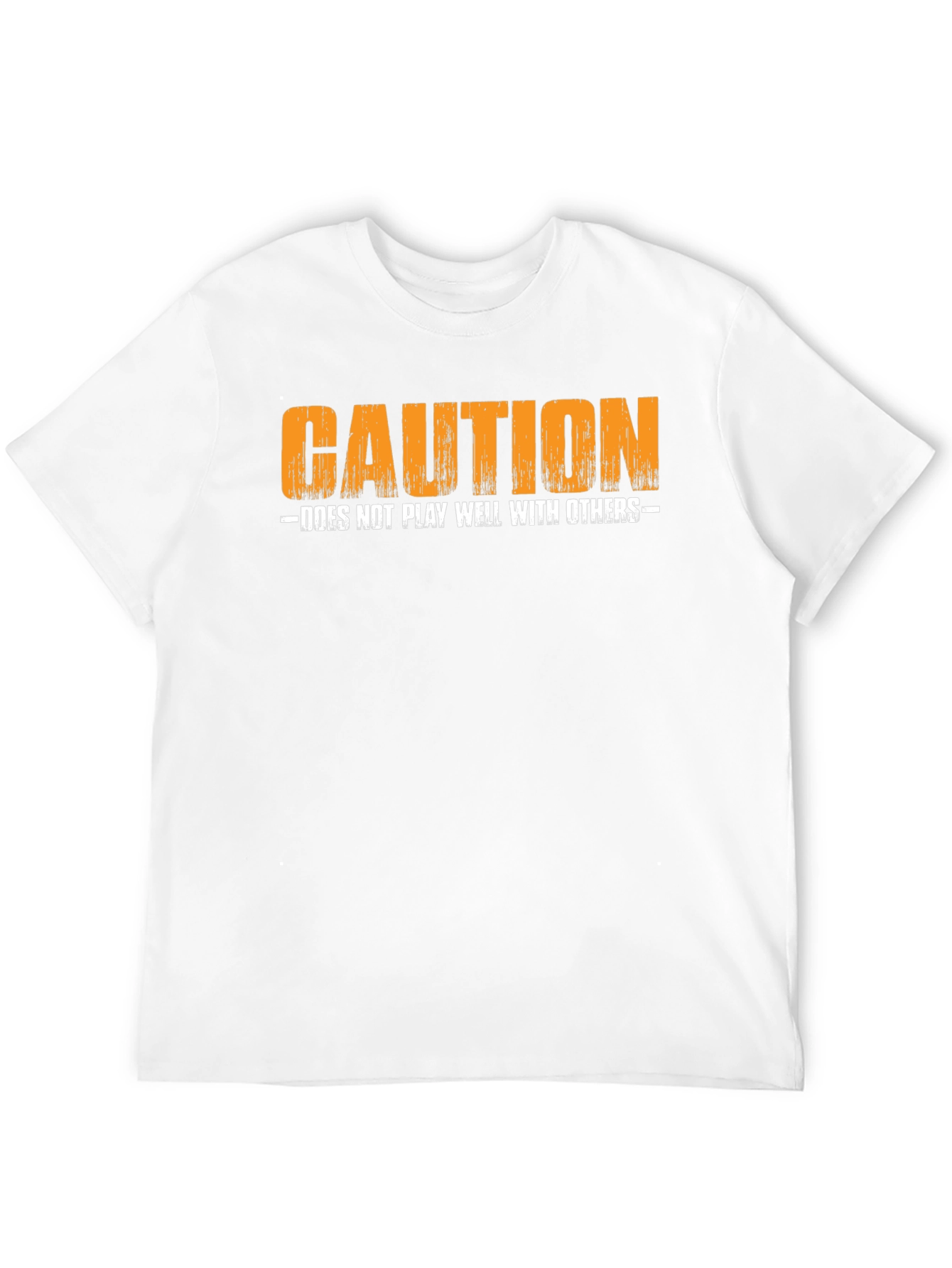Black Caution: Does Not Play Well With Others T-Shirt view 12